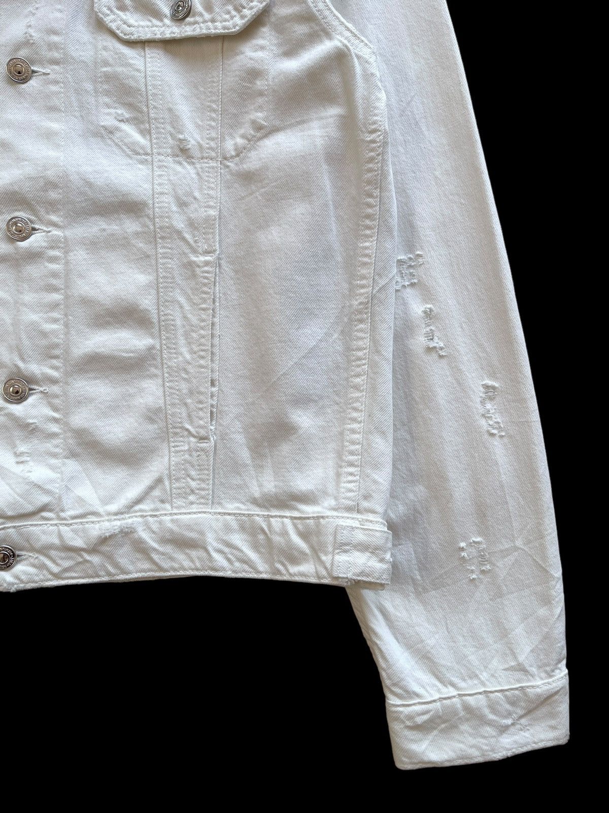 Zara Distressed Denim Trucker Jacket Size US S / EU 44-46 / 1 - 8 Thumbnail