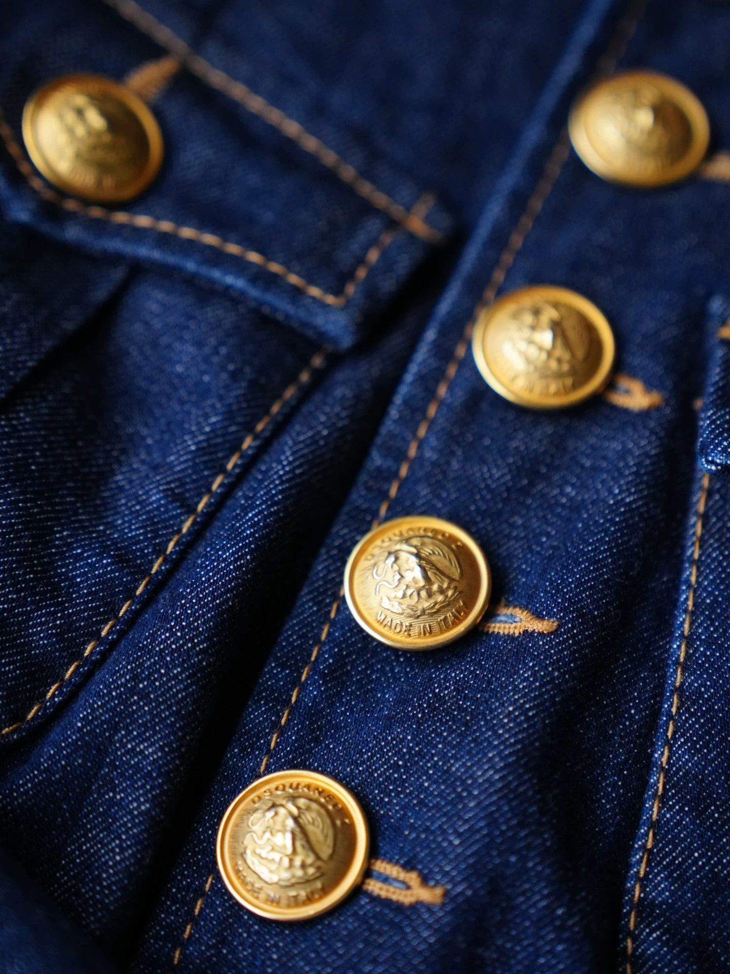 Dsquared2 Dsquared2 Stand-Collar Buttoned Denim Jacket (IT42/S-M) Size M / US 6-8 / IT 42-44 - 5 Thumbnail