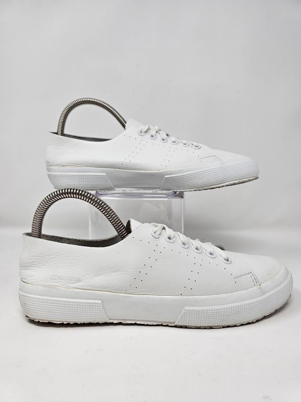 Superga Supergra Sport White Leather Sneakers Size US 8.5 / IT 38.5 - 1 Thumbnail