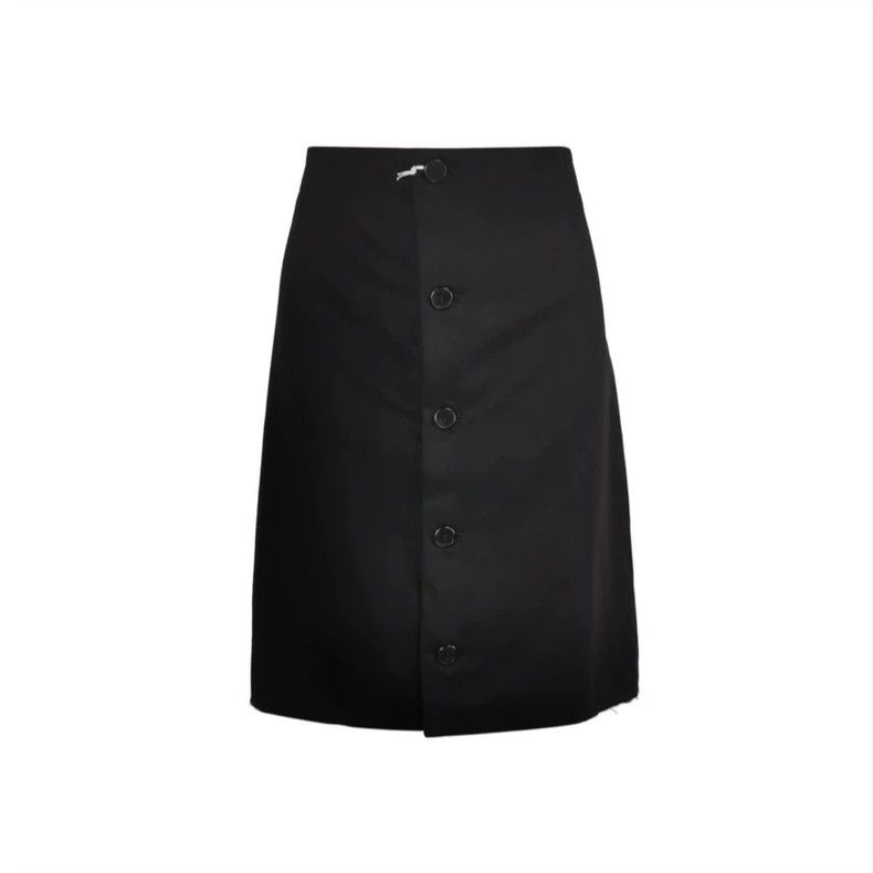 Givenchy Givenchy Wool solid color button-down half skirt size 48/5 Size L / US 10 / IT 46 - 1 Thumbnail