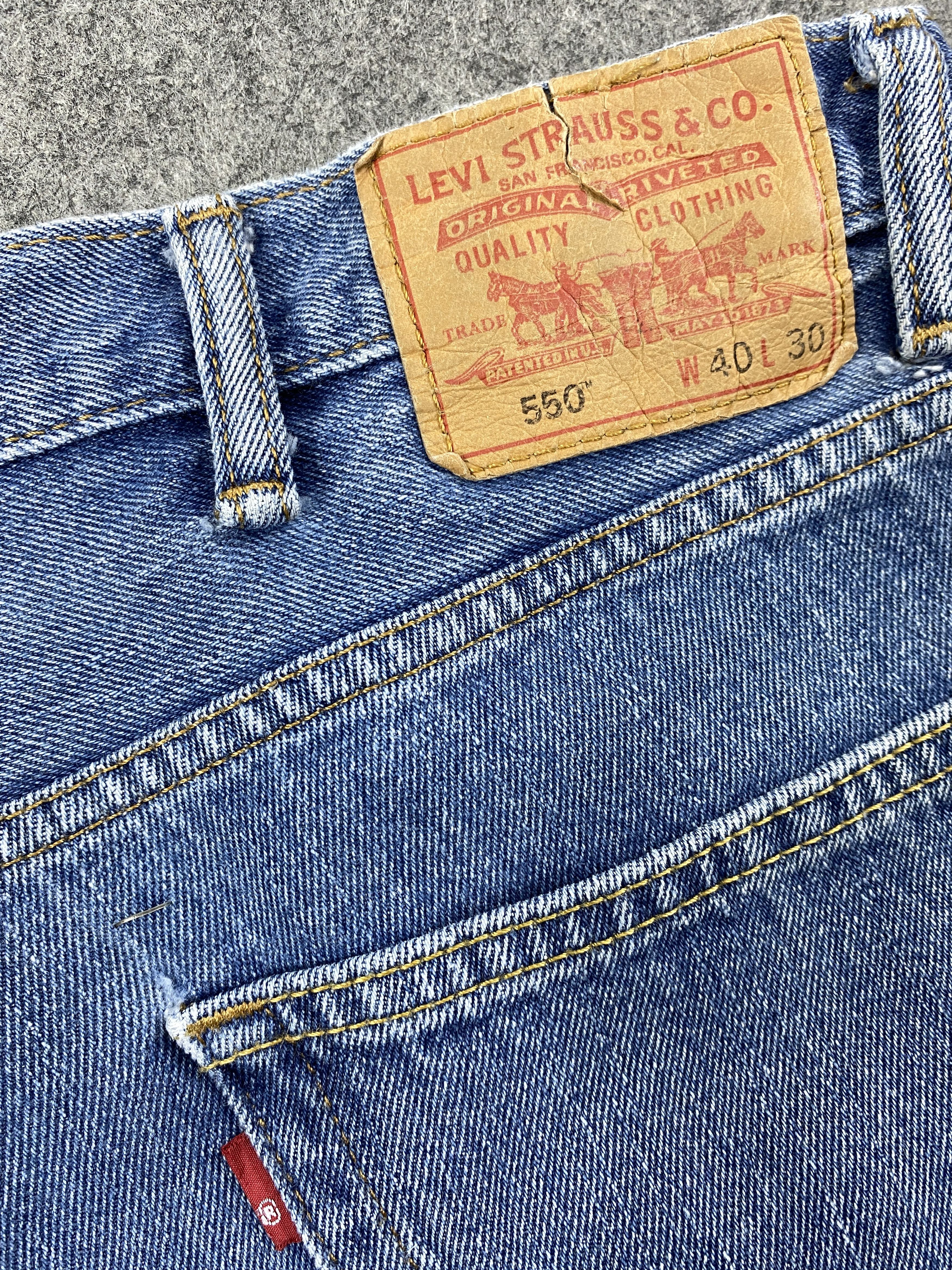Levi's Blue Vintage Levi's 550 Jeans 40x29 Denim -JN1474 Size US 40 / EU 56 - 10 Thumbnail