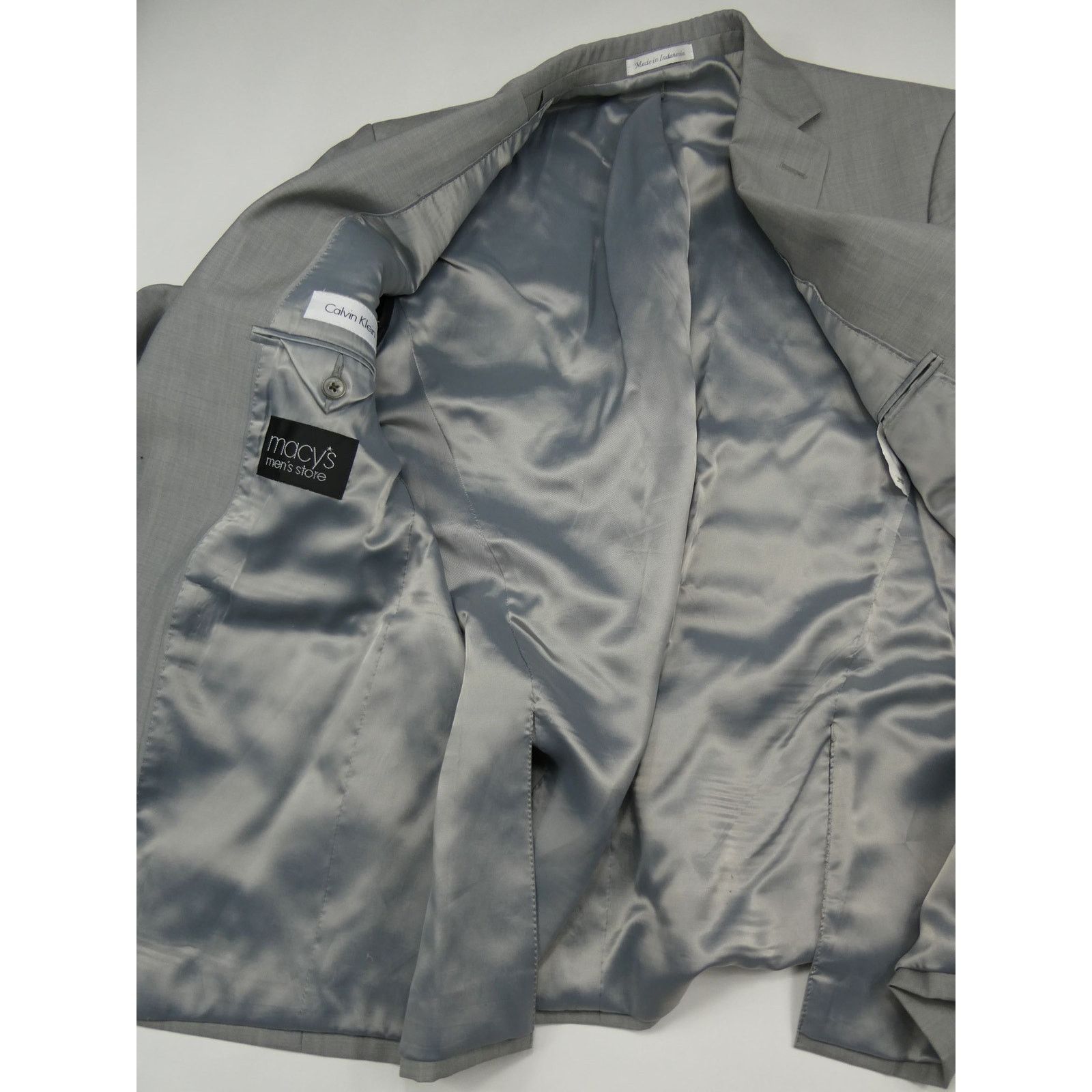 Calvin Klein Calvin Klein 100% wool sport coat, 42R, light gray, NEW Size 42R - 4 Thumbnail