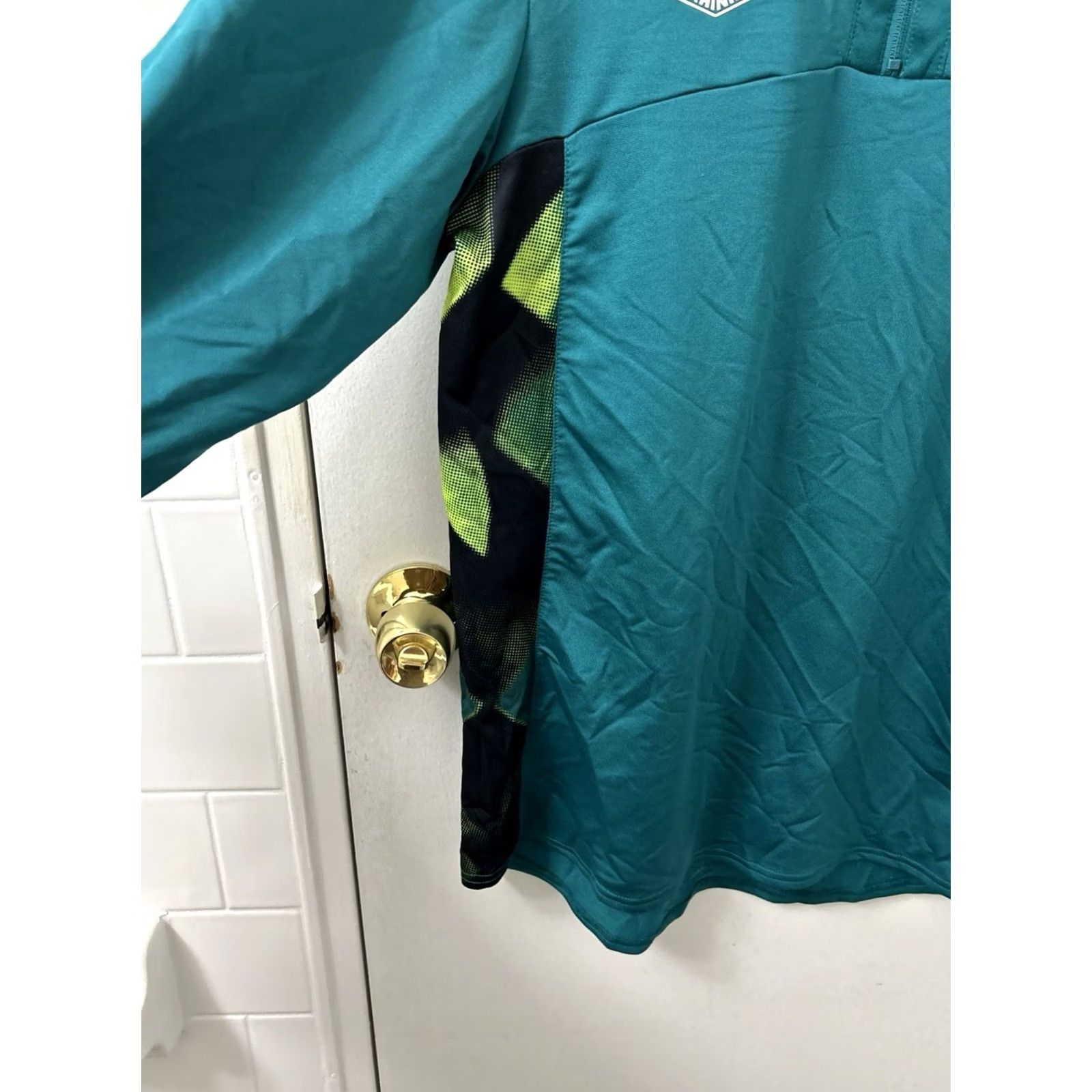 Umbro Umbro Ireland Pro Training Quarter-Zip Mens L Teal Neon FAI National Team Pullover Jacket Size US L / EU 52-54 / 3 - 6 Thumbnail