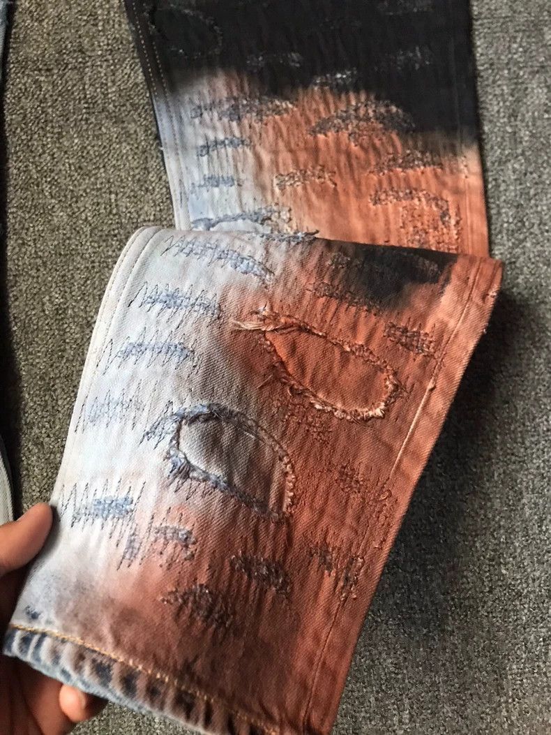 Other Givenchy Givenchy Distressed Colorful Denim Pants -2507 Size US 32 / EU 48 - 3 Thumbnail