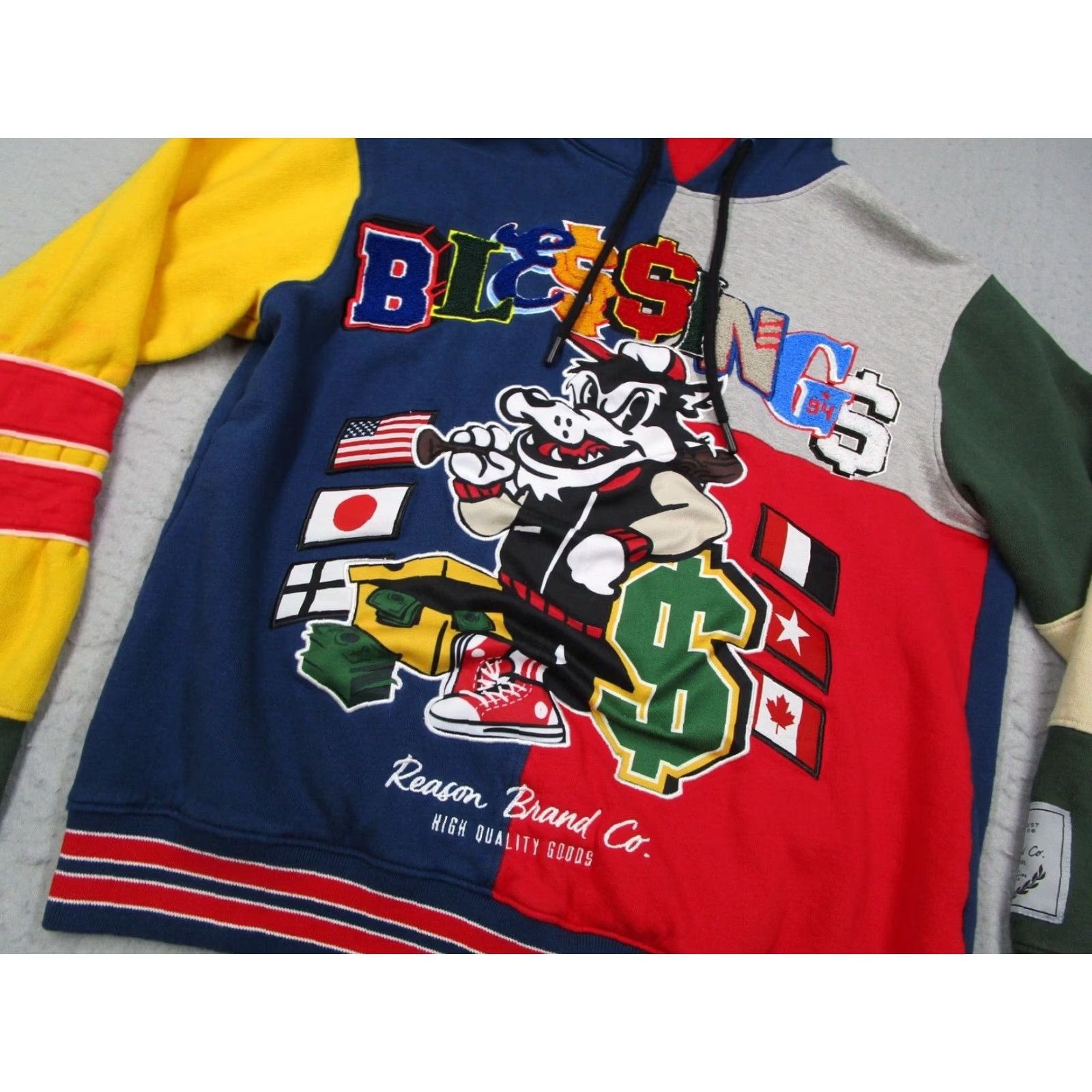 Reason Reason Men's Medium Multicolor Graphic Pullover Fleece Hoodie Size US M / EU 48-50 / 2 - 2 Thumbnail