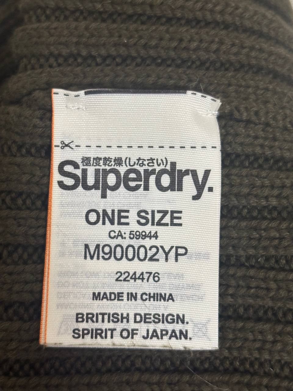 Superdry Superdry | 100% Cotton Wiseman Rib Knit Beanie | Olive Green Size ONE SIZE - 9 Thumbnail