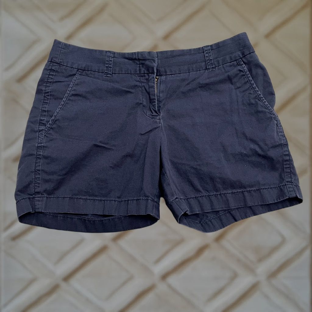 J.Crew J.Crew Womens Chino Shorts Blue Size 2 Casual Outdoor Cotton Broken-In Mid Rise Size 26" / US 2 / IT 38 - 1 Thumbnail