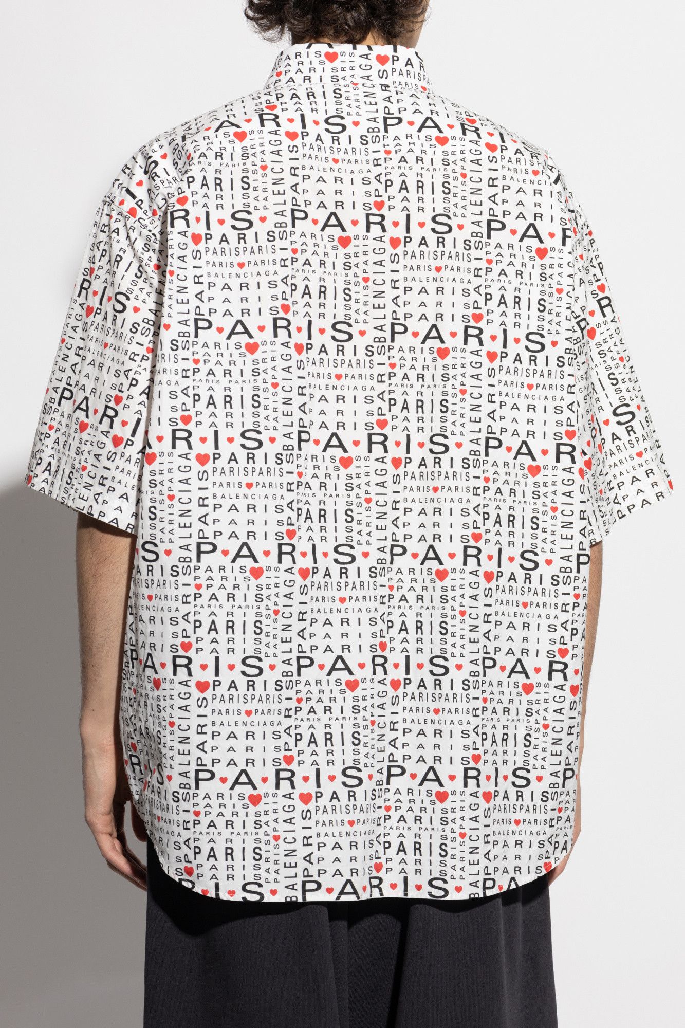Balenciaga o1bcso1str1025 Love Paris Short Sleeve Large Fit Shirt Size US M / EU 48-50 / 2 - 4 Thumbnail