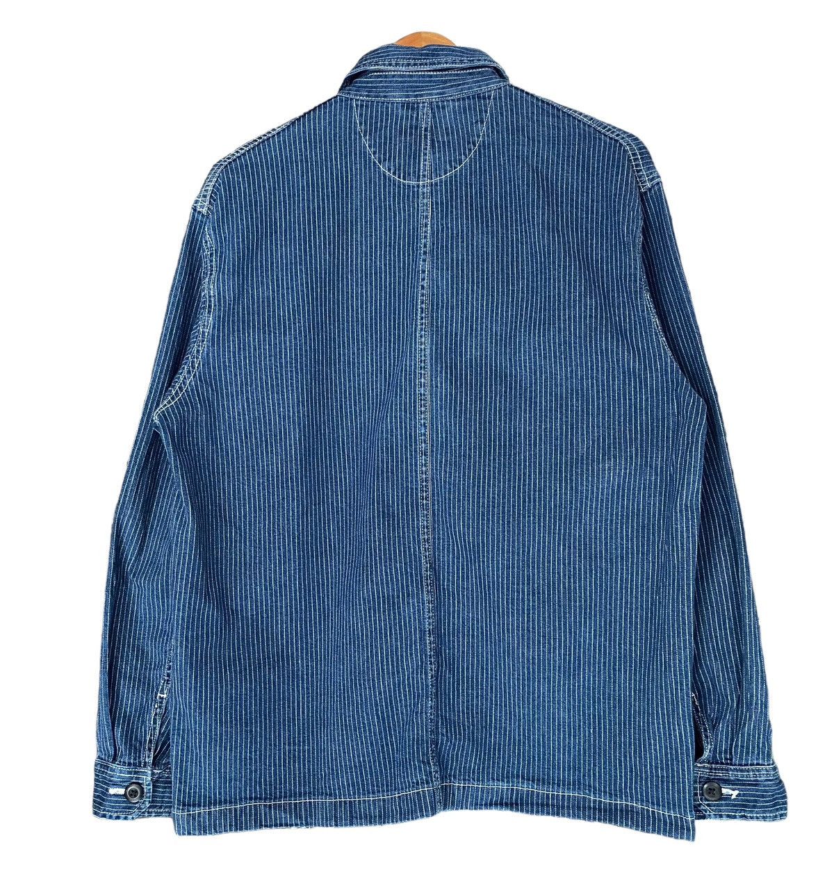 Uniqlo Rare UNIQLO Wabash Stripes Chore Denim Jacket sz M Size US M / EU 48-50 / 2 - 7 Thumbnail