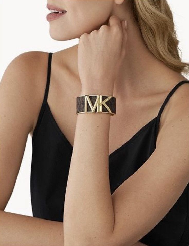 Michael Kors $150 MKJ7971710 Michael Kors Gold-Tone Matt Bangle Bracelet Size ONE SIZE - 9 Thumbnail