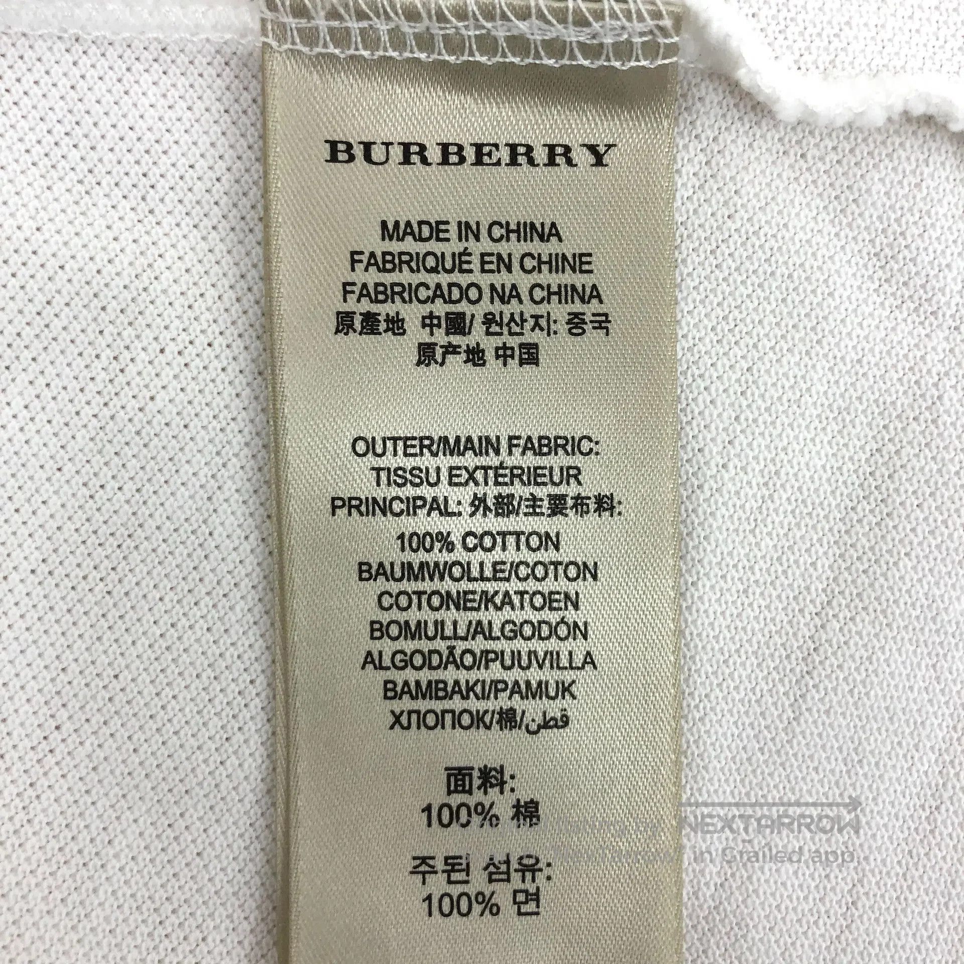 Burberry Burberry White warrior knight embroidered cotton collar lo Size US M / EU 48-50 / 2 - 6 Thumbnail