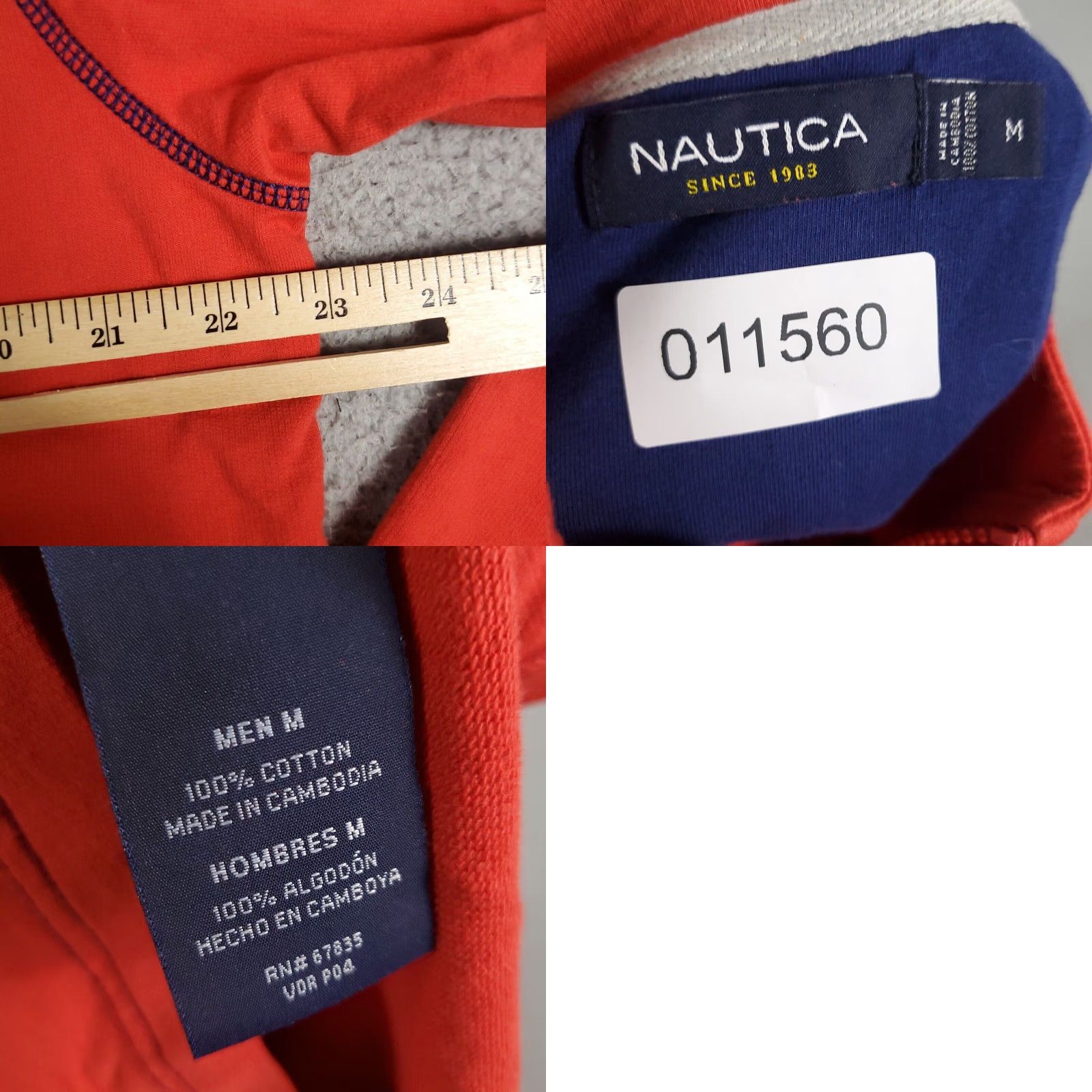 Nautica Nautica Red Quarter Zip Pullover Sweater Sweatshirt Adult Medium Size US M / EU 48-50 / 2 - 8 Thumbnail