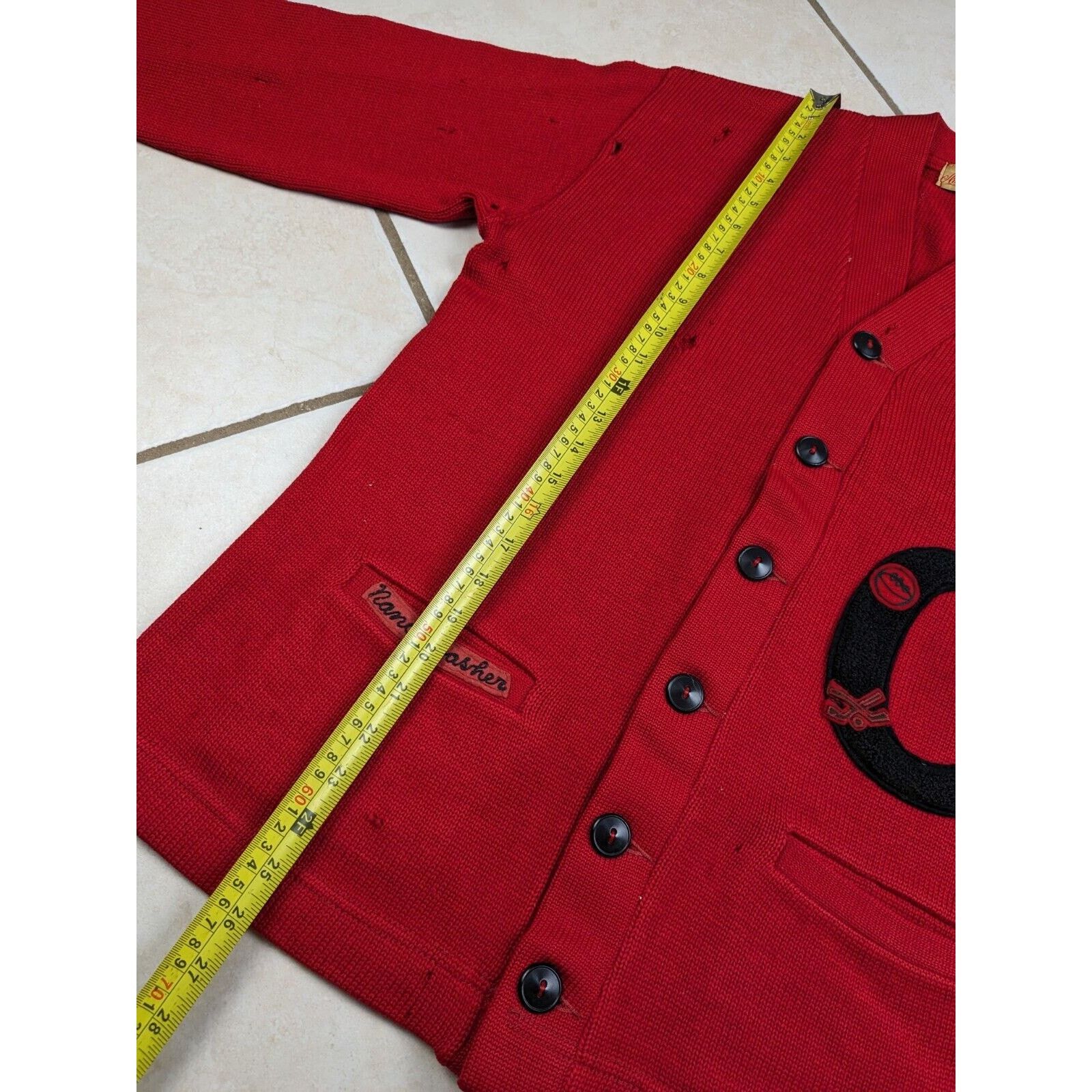 Other Vtg 1950s Art Knitting Mill Sweater Letterman Cardigan Size M / US 6-8 / IT 42-44 - 10 Thumbnail