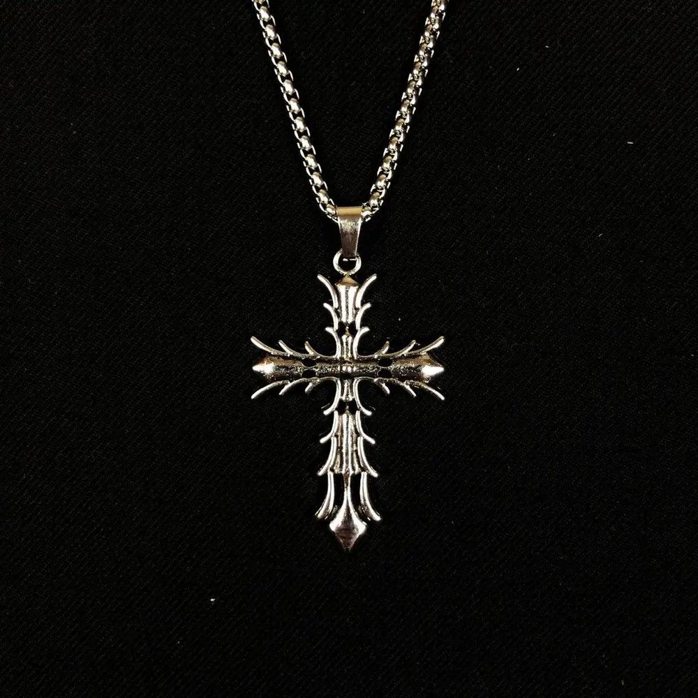 Jewelry Vamp Cross Necklace Punk Opium Chain Size ONE SIZE - 4 Thumbnail