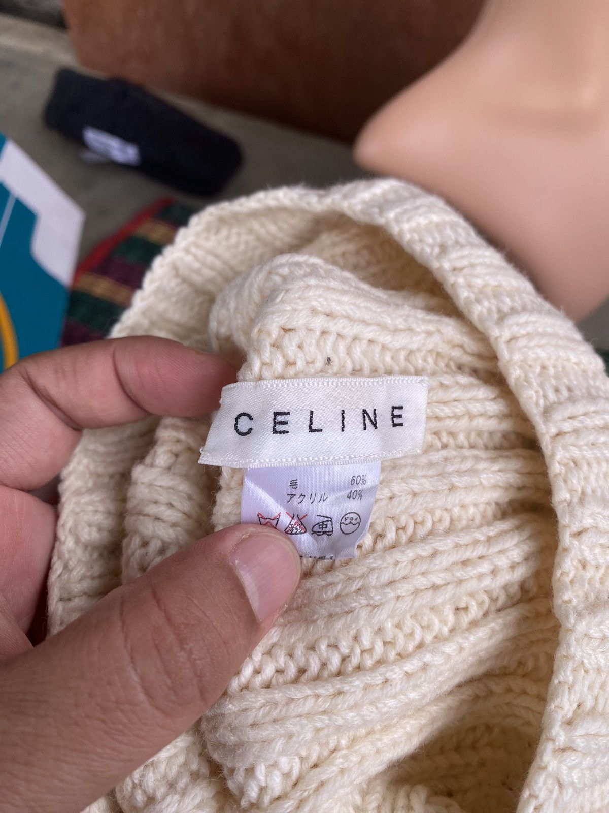 Celine Vintage Celine Knitted Beanie Hat Size ONE SIZE - 5 Thumbnail