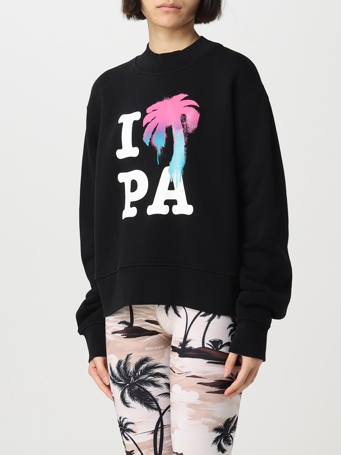 Palm Angels o1y1225 Logo Sweatshirt in Black Size XXS / US 00 / IT 34 - 4 Thumbnail