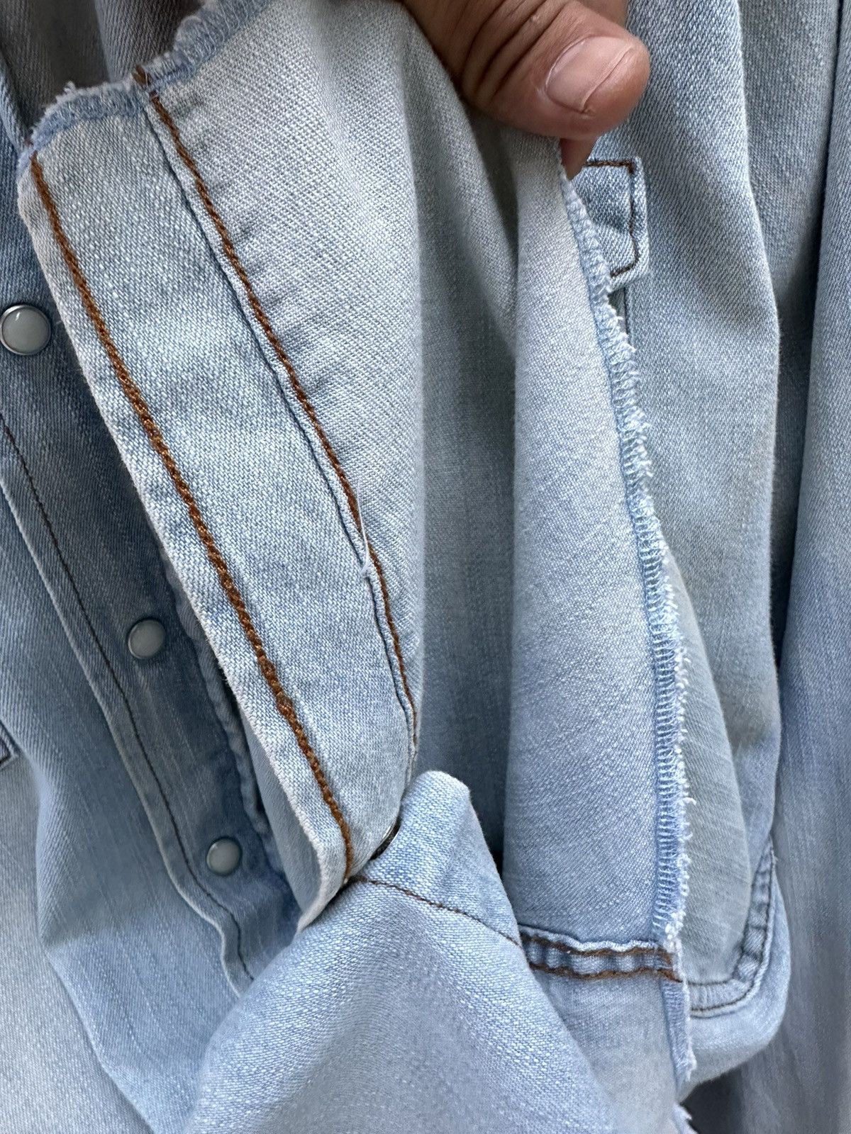 Vintage × Wrangler Vintage Western Wrangler Thrashed Shirt A140 Size US M / EU 48-50 / 2 - 5 Thumbnail