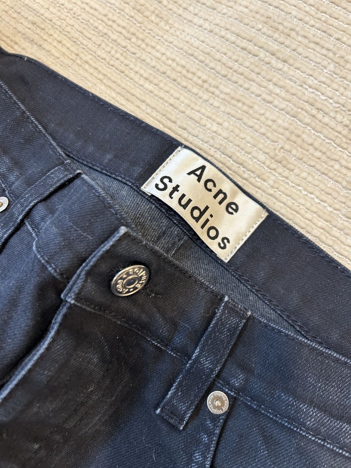 Acne Studios Acne Studios Town Twilight Denim Jeans Dark Size US 31 - 3 Thumbnail