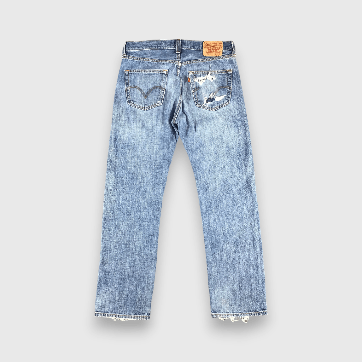 Levi's Vintage Blue Wash Levis 501 Jeans-J1497 Size US 33 - 2 Thumbnail