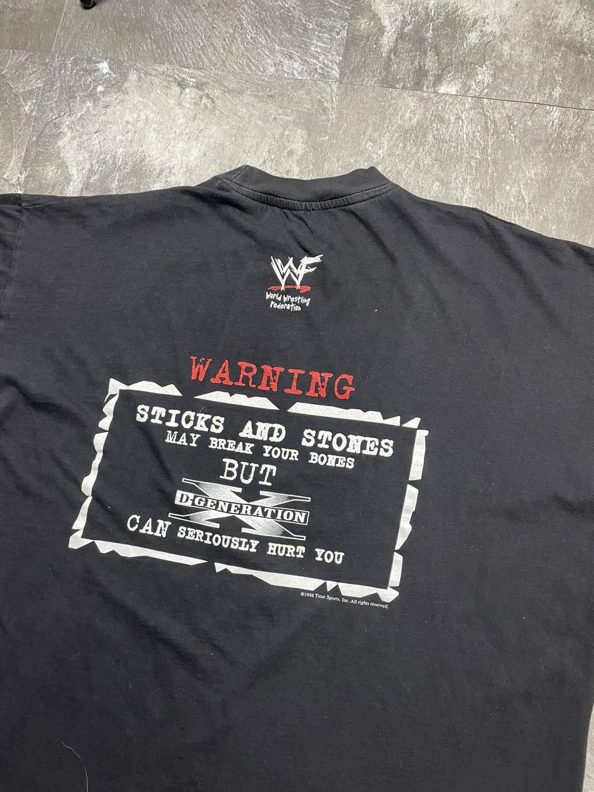 WWF Men’s DX D-Generation T-Shirt Wrestling 1998 Vintage HBK Size US XL / EU 56 / 4 - 5 Thumbnail