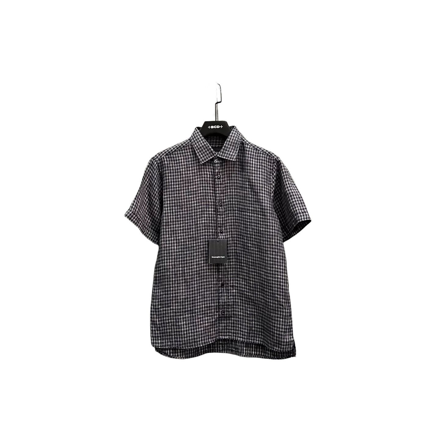 Z Zegna Z Zegna Linen Gingham Short Sleeve Shirt US M Size US M / EU 48-50 / 2 - 1 Thumbnail