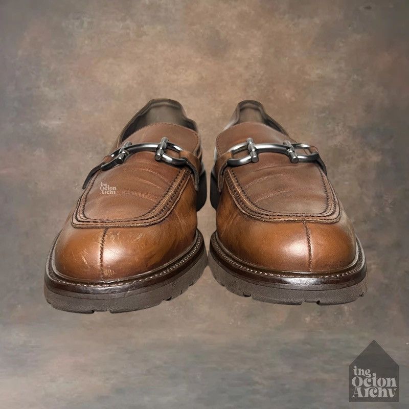 Salvatore Ferragamo Salvatore Ferragamo Gancini Plaque Loafers 'Brown' 10132 Size US 9 / EU 42 - 3 Thumbnail