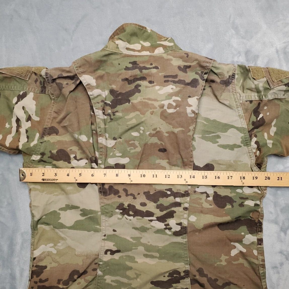 American Apparel VINTAGE Army Jacket Womens 33 Long Multicam Green Military Jacket Camouflage Cotton Blend Pockets Long Sleeve Buttons Casual Womens 33 Long Size XXS / US 00 / IT 34 - 7 Thumbnail