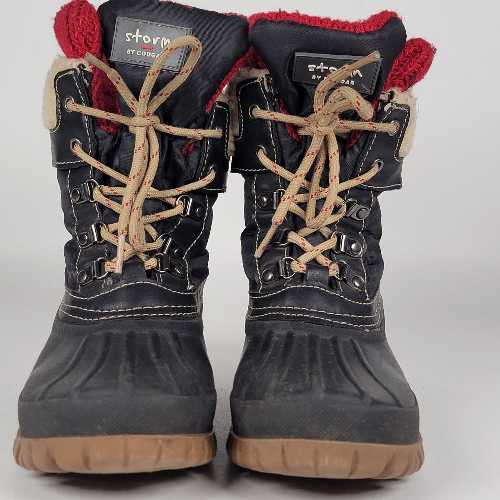 Cougar Storm Cougar Creek Boots Women's Mid-Calf Snow Boot Black Red Lined Cushioned Faux Fur 7M Size US 7 / IT 37 - 2 Thumbnail