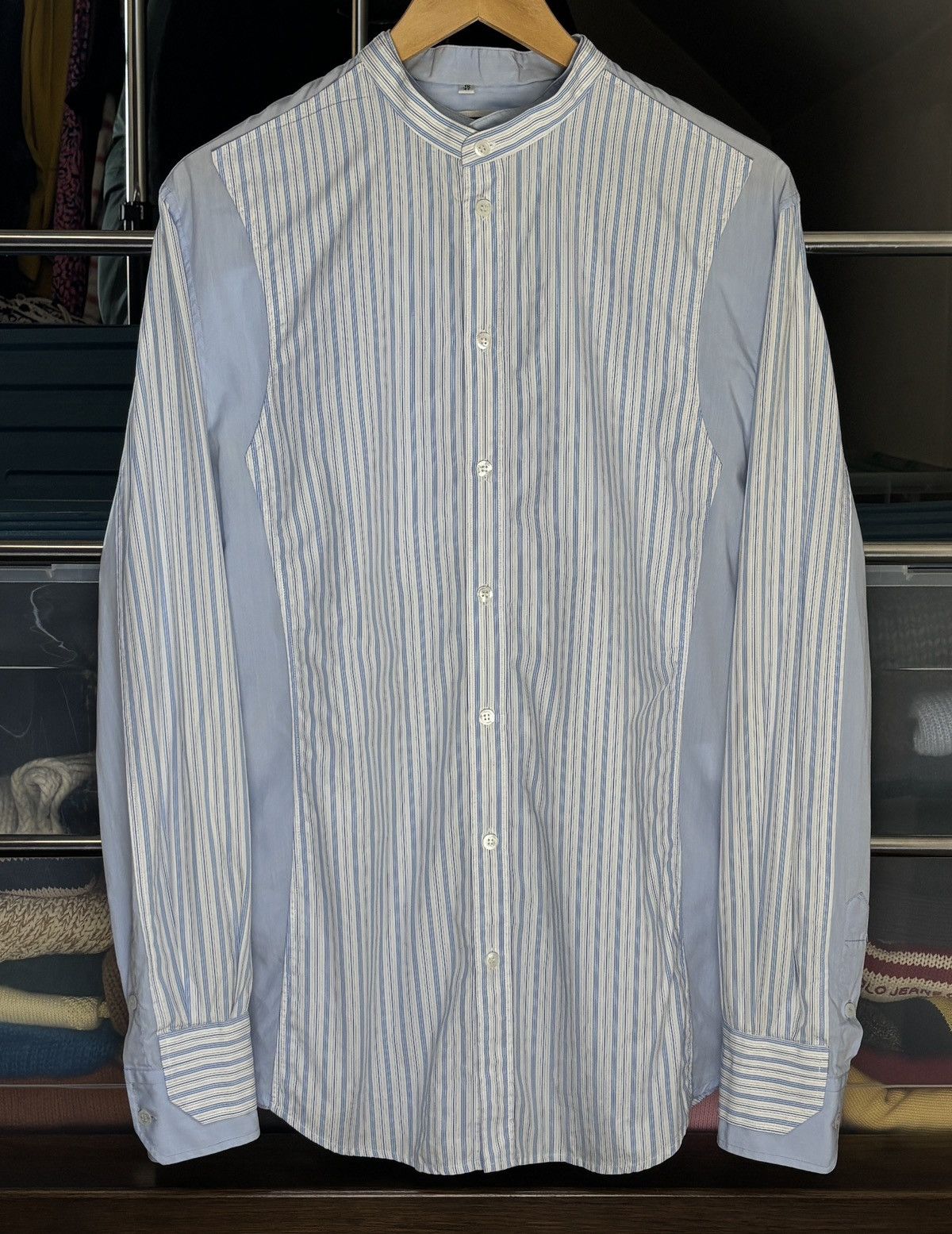 Dolce & Gabbana Dolce & Gabbana vintage layered hybrid striped shirt Size US M / EU 48-50 / 2 - 3 Thumbnail