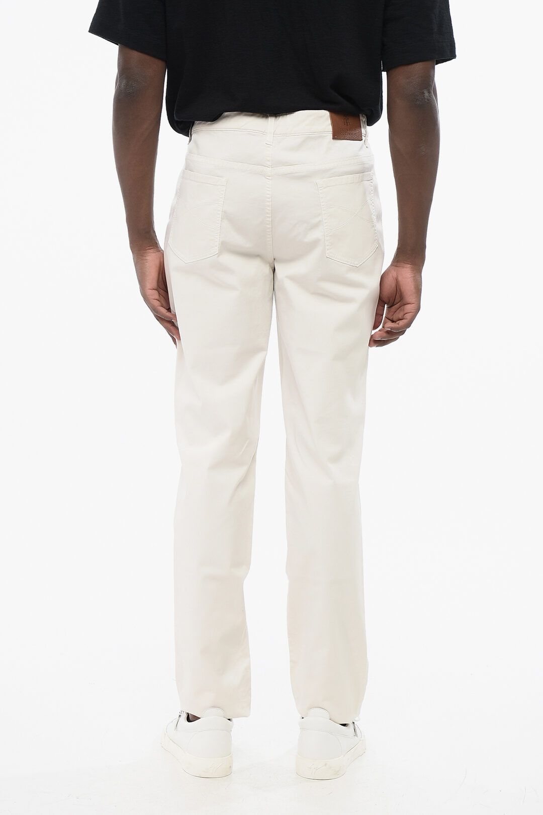 Brunello Cucinelli og1mm0725 5-Pocketed Stretch Cotton Pant in White Size US 40 / EU 56 - 4 Thumbnail