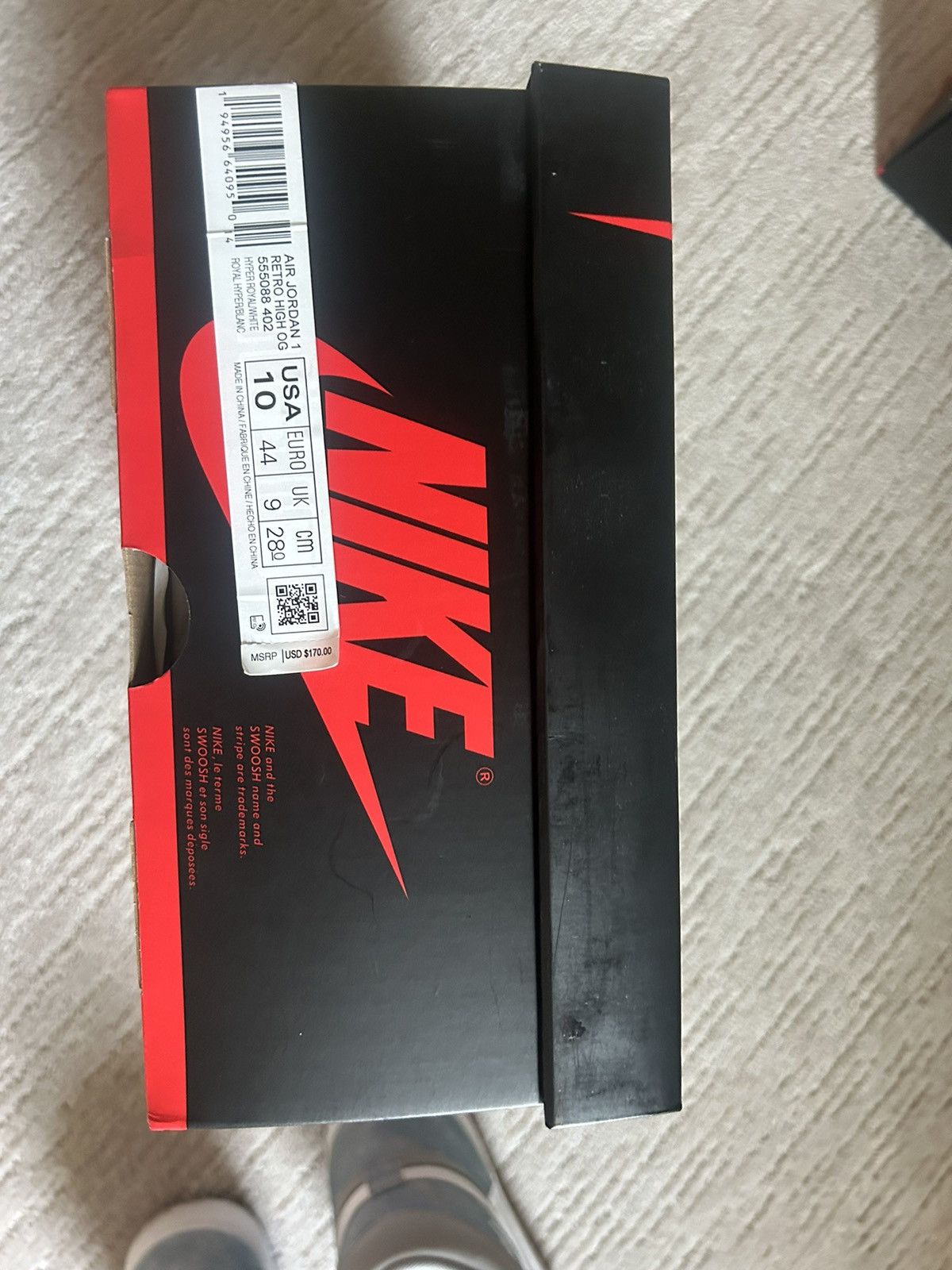 Jordan Brand Jordan 1 Retro OG Hyper Royal Size US 10 / EU 43 - 5 Thumbnail