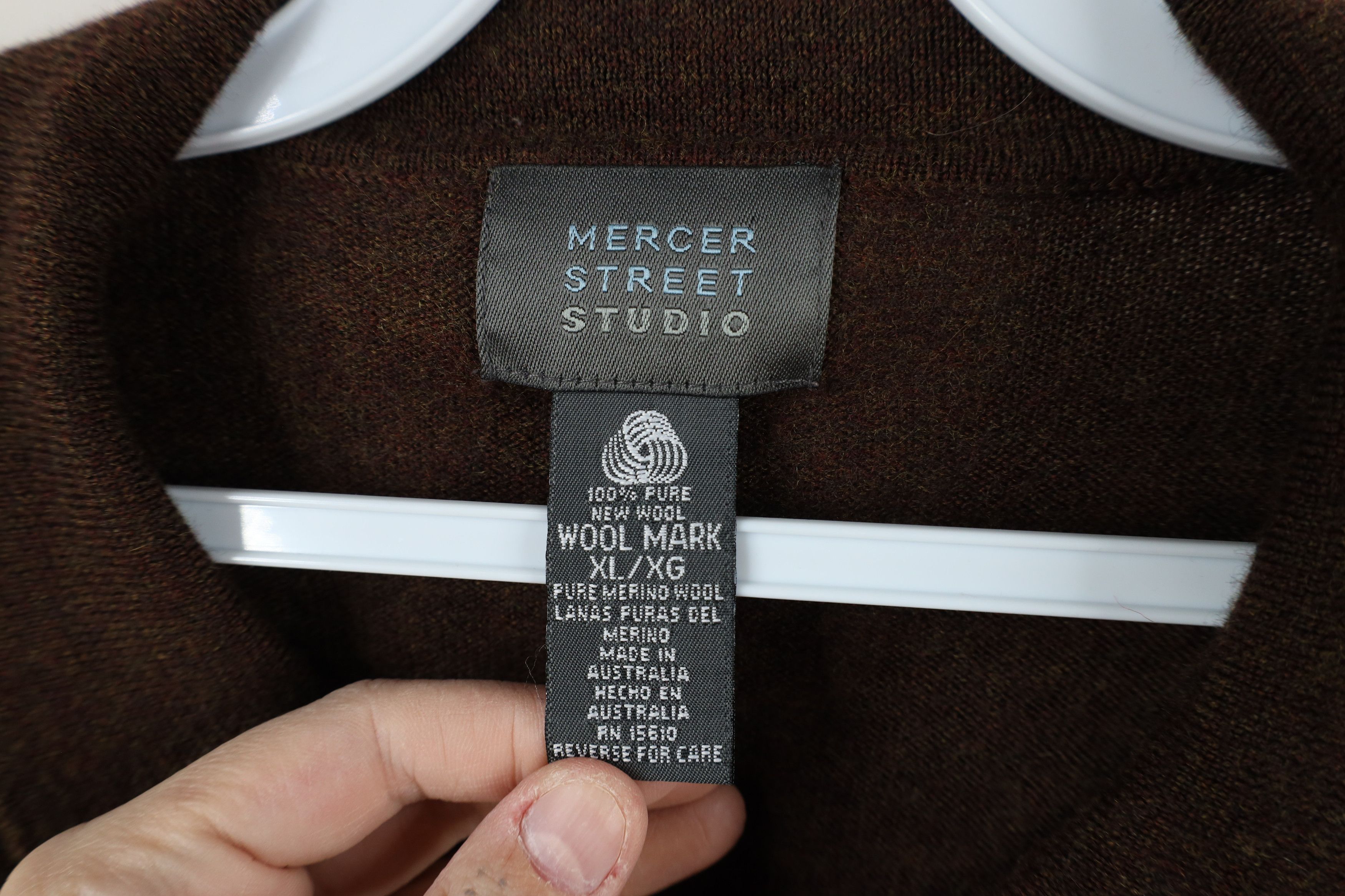 Vintage Vintage 90s Streetwear Merino Wool Knit Collared Sweater Size US XL / EU 56 / 4 - 5 Thumbnail