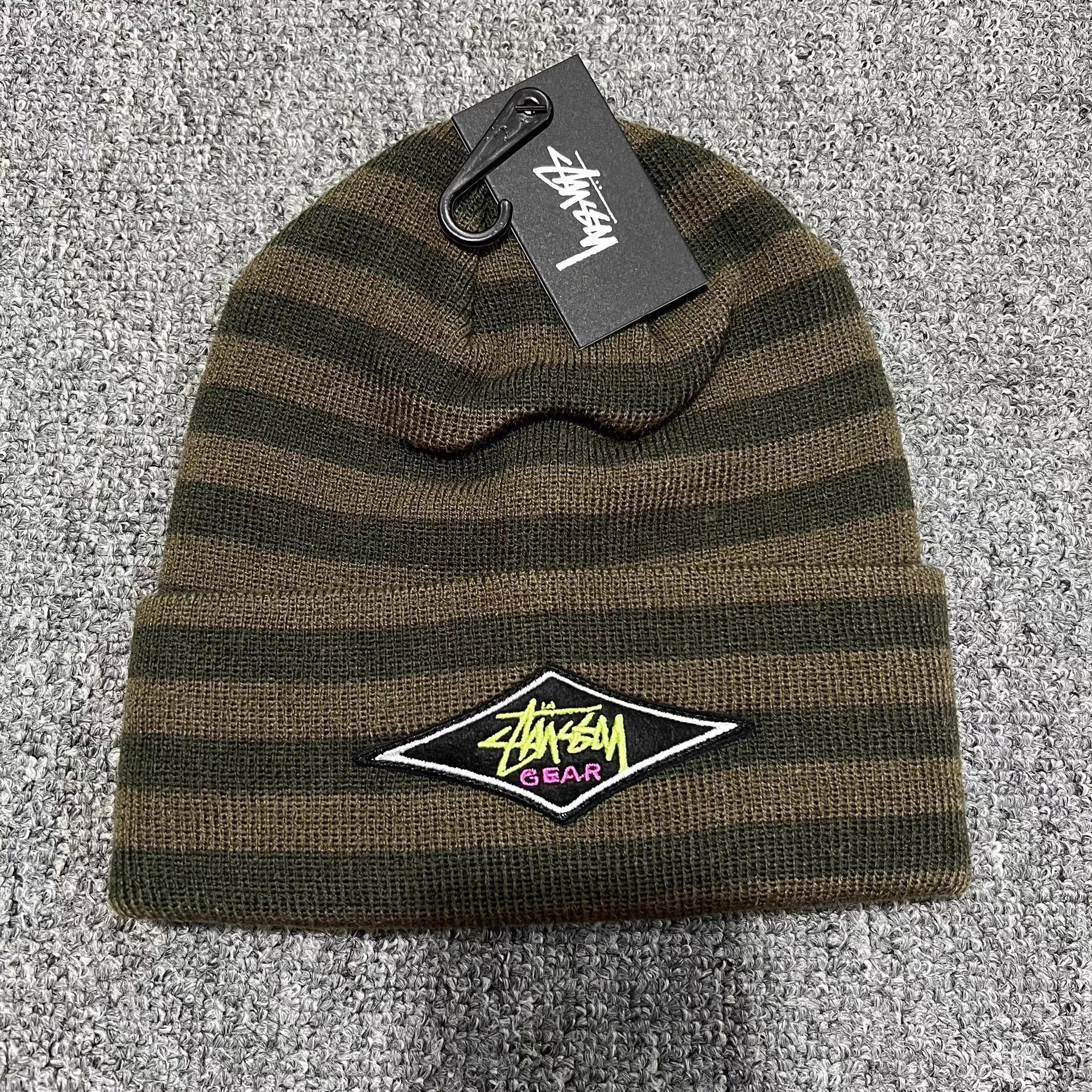 Stussy Stussy Color Block Striped Embroidered Knit Beanie Q7 Size ONE SIZE - 8 Thumbnail
