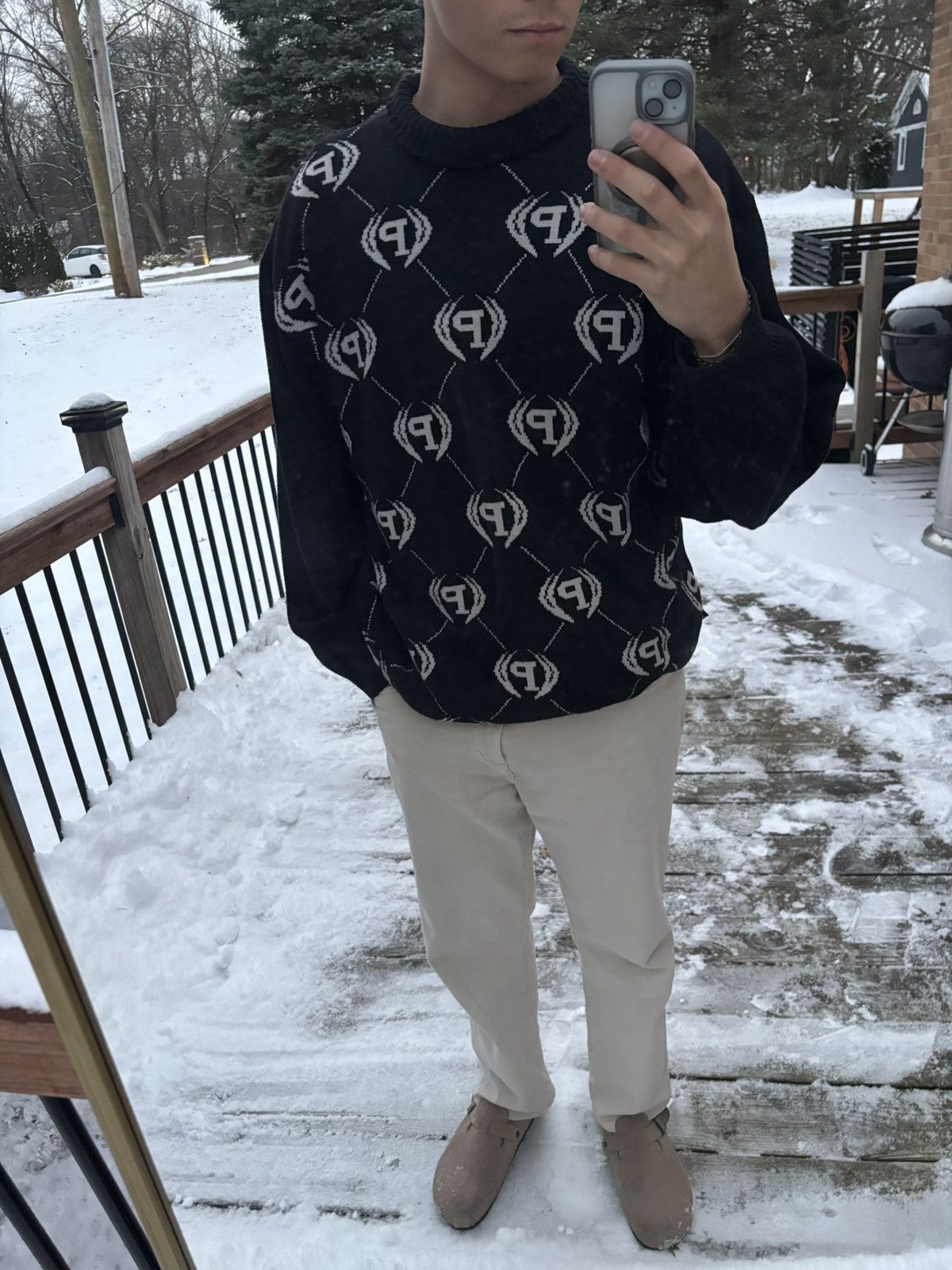 Phat Farm × Vintage Phat Farm Logo All Over Turtleneck Knitted Sweater Size US XL / EU 56 / 4 - 3 Thumbnail