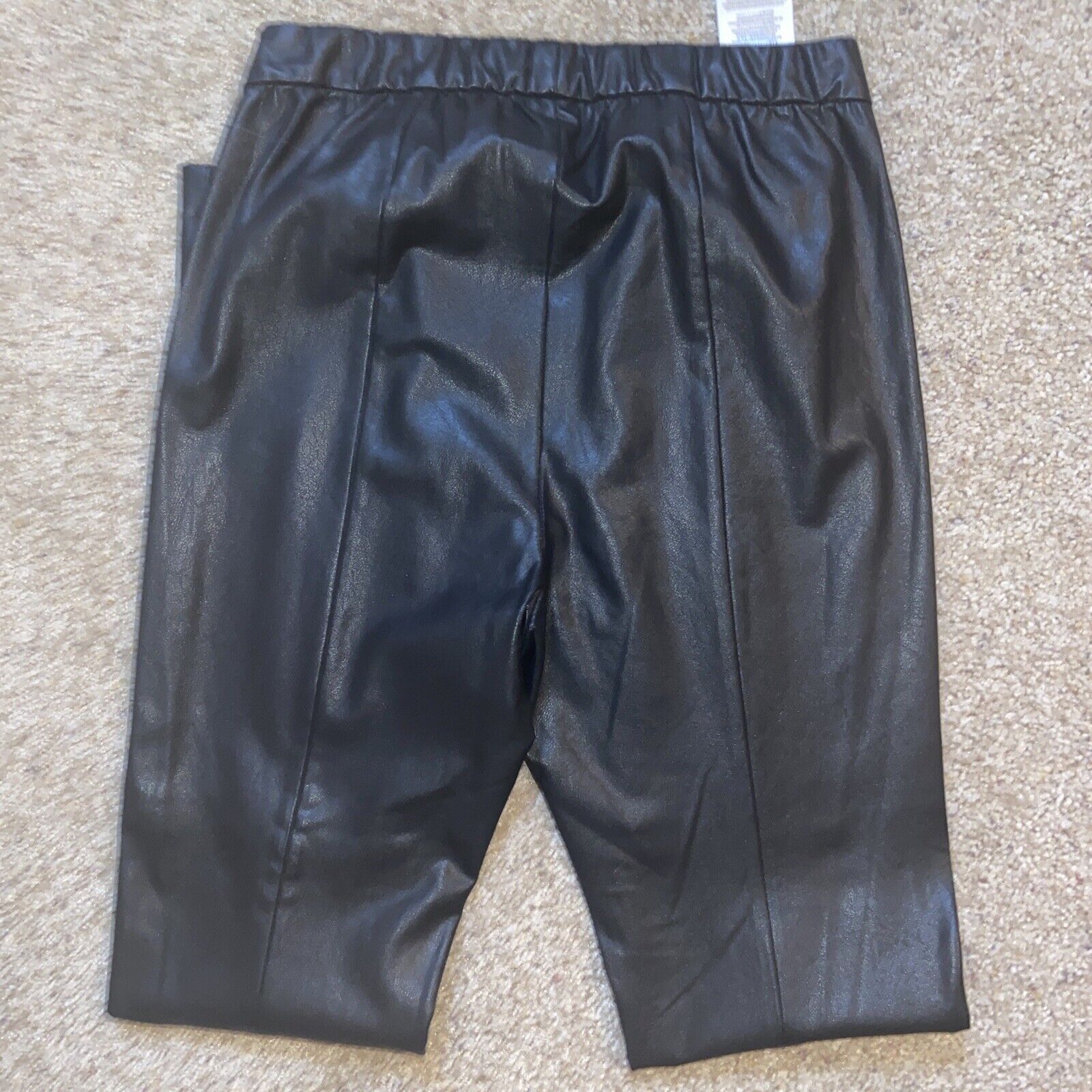 Bcbgmaxazria Women's BCBG MAXAZRIA Black Faux Leather Leggings Pants, S Size 27" / US 4 / IT 40 - 6 Thumbnail