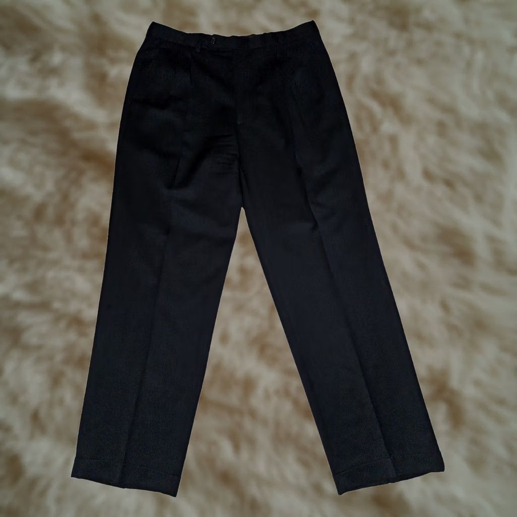 Vintage Sartoria Pasini Dress Mens 36R Black Pants Men Wool Dresswear Workwear Size US 36 / EU 52 - 1 Thumbnail