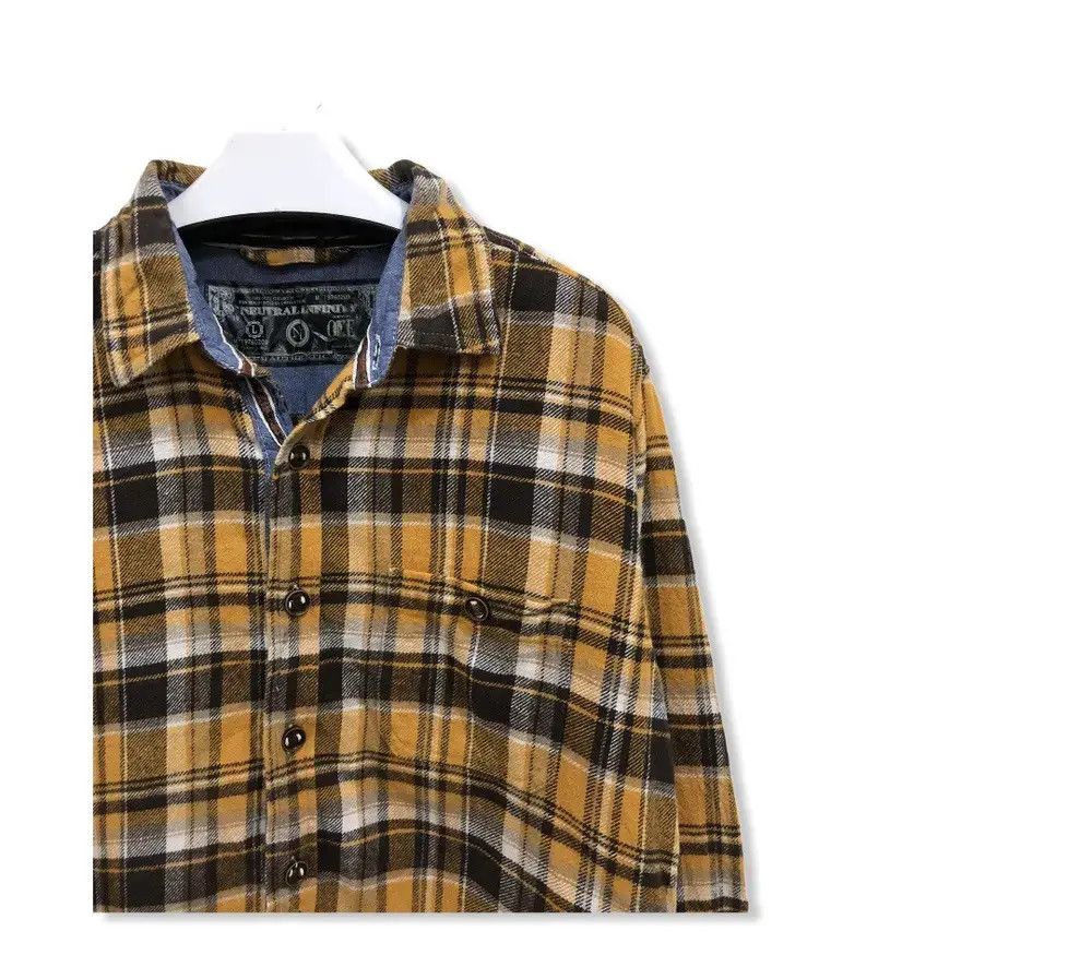 Flannel × Japanese Brand Neutral infinity Plaid Tartan Flannel Shirt 👕 Size US M / EU 48-50 / 2 - 2 Thumbnail