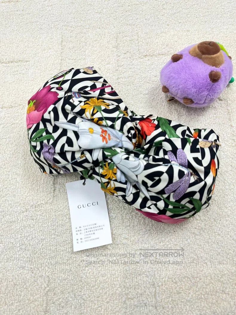 Gucci Gucci SizeM Multi-coloured floral silk hair band Size ONE SIZE - 2 Thumbnail