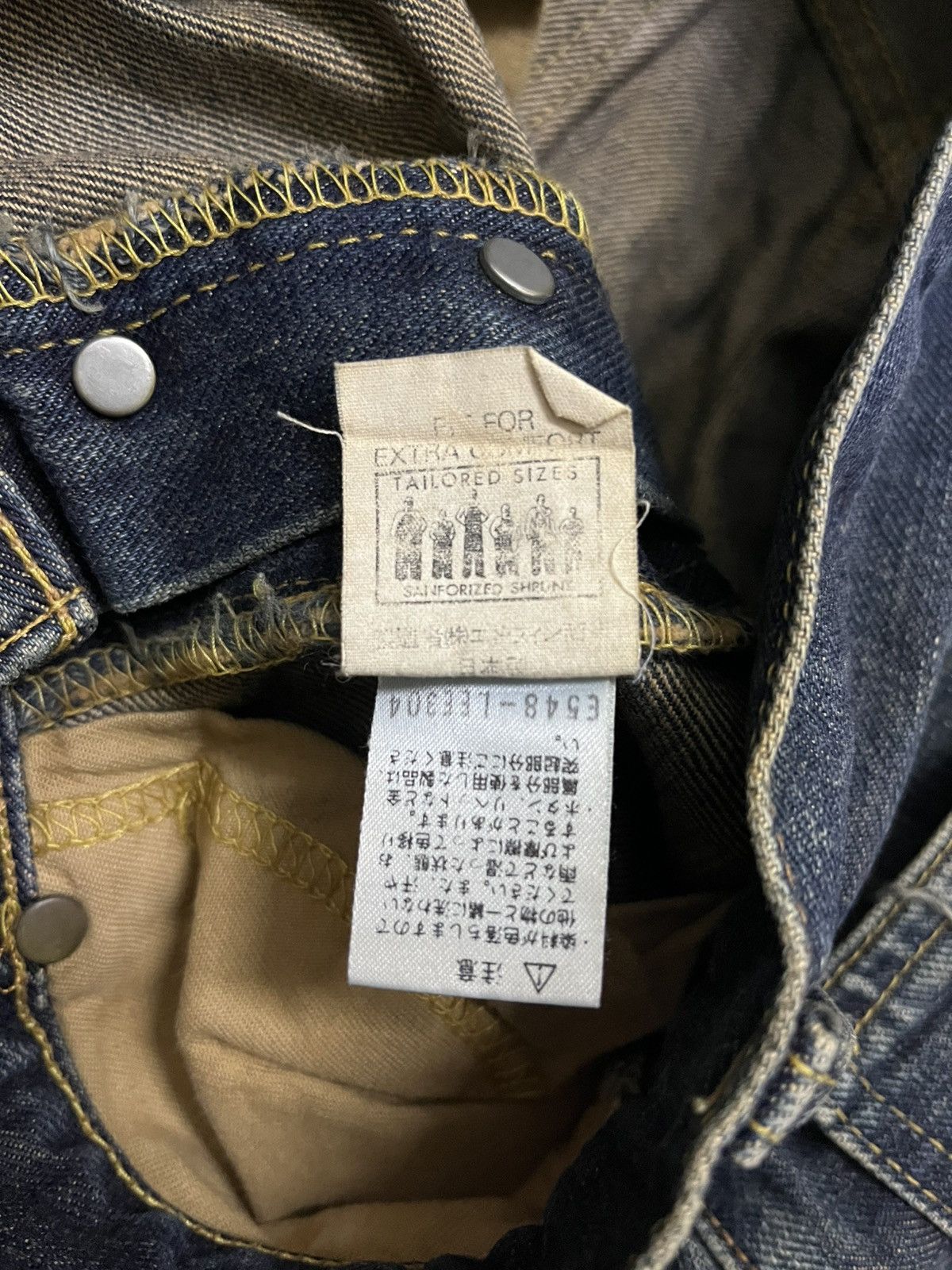 Lee × Vintage Vintage distressed LEE rider half selvedge denim Size US 30 / EU 46 - 9 Thumbnail