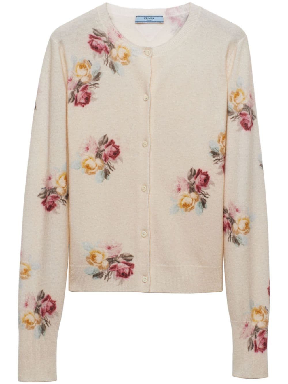 Prada PRINTED WOOL CARDIGAN Size S / US 4 / IT 40 - 1 Thumbnail