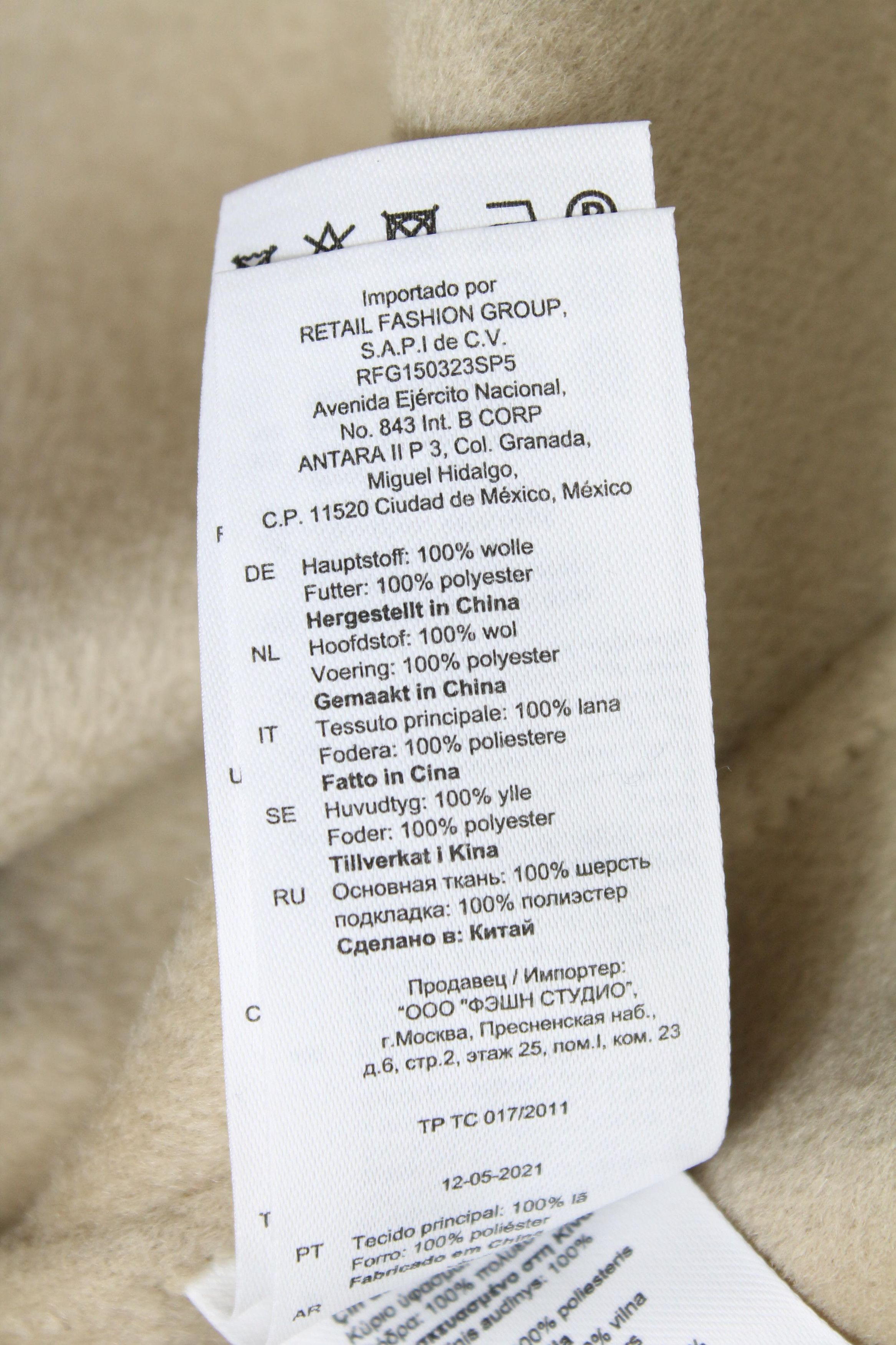 Sandro SANDRO Mystere Coat Women's (EU) 42 Wool Double Breasted Size XL / US 12-14 / IT 48-50 - 9 Thumbnail