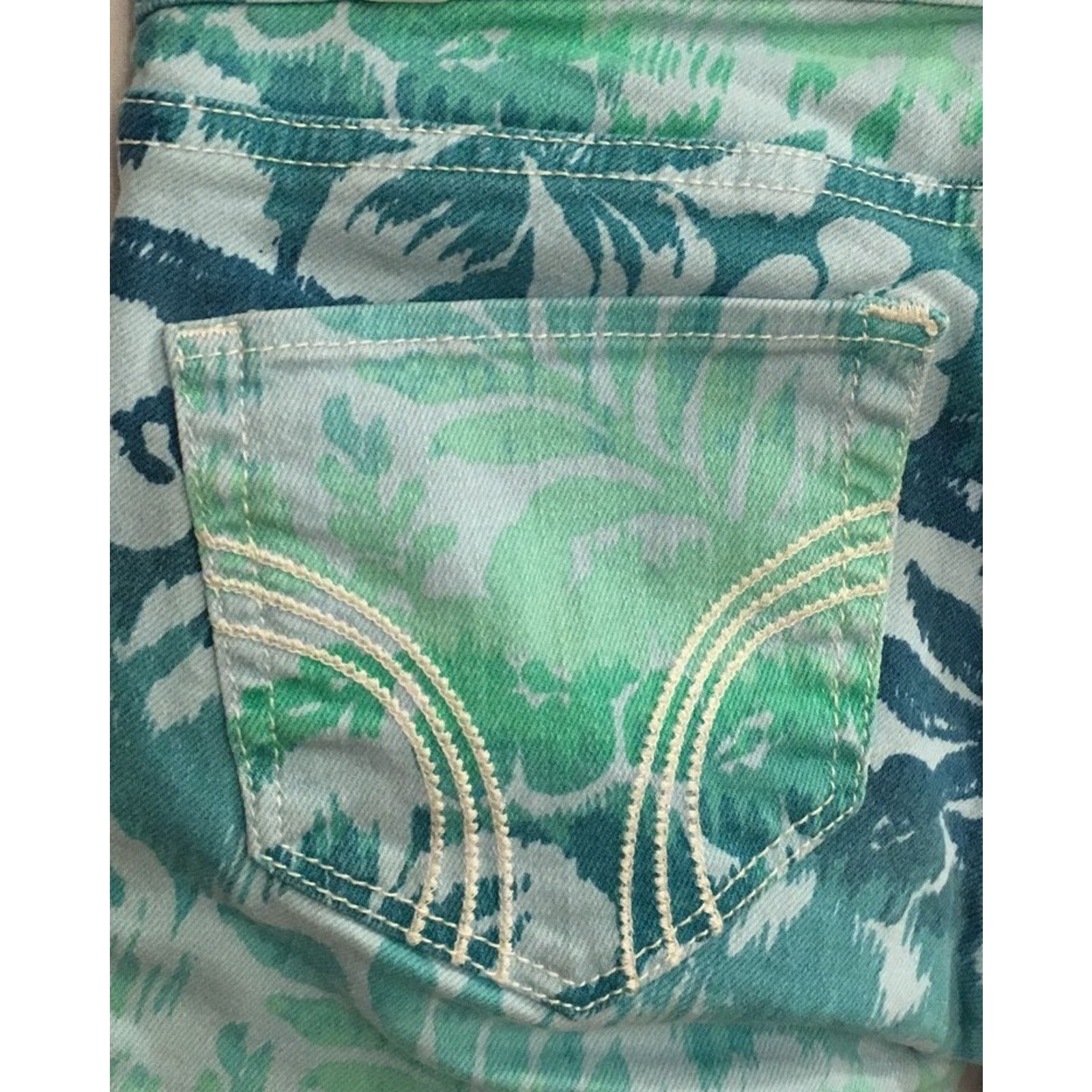 Hollister HollisterTropical Floral Print Low Rise Jeggings Juniors 3 Size 26" / US 2 / IT 38 - 4 Thumbnail