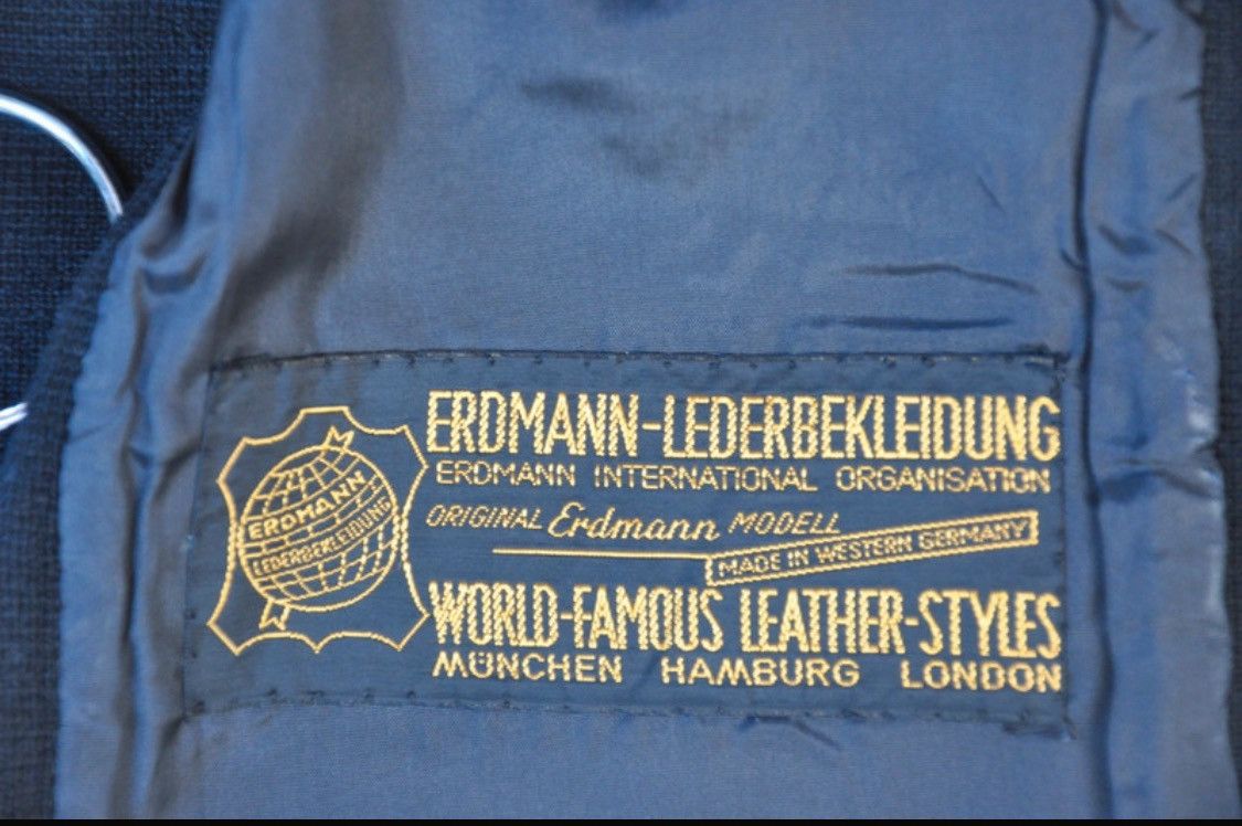 Vintage Deadstock 1950 Erdmann Leather/ Wool Knit Size US S / EU 44-46 / 1 - 8 Thumbnail