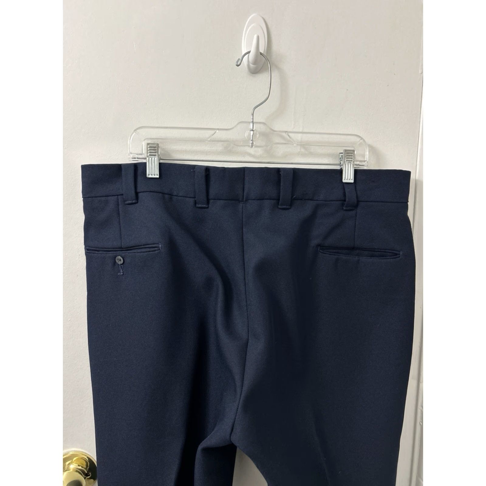 Levi's VINTAGE Levi's Panatela Pants Mens 39x30 Navy Blue Straight Leg Trousers Casual Workwear Jeans Style Logo 39 Mens Pants Blue Size US 39 - 6 Thumbnail