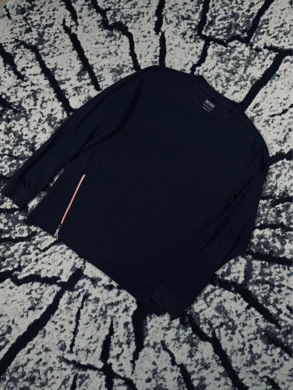 Hugo Boss Hugo Boss Navy Blue Crewneck Sweatshirt with Logo M Size US M / EU 48-50 / 2 - 2 Thumbnail