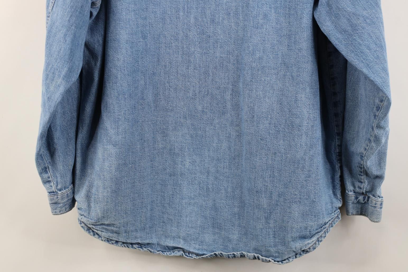 Vintage Vintage 90s Streetwear Collared Denim Jean Button Shirt Blue Size S / US 4 / IT 40 - 13 Thumbnail