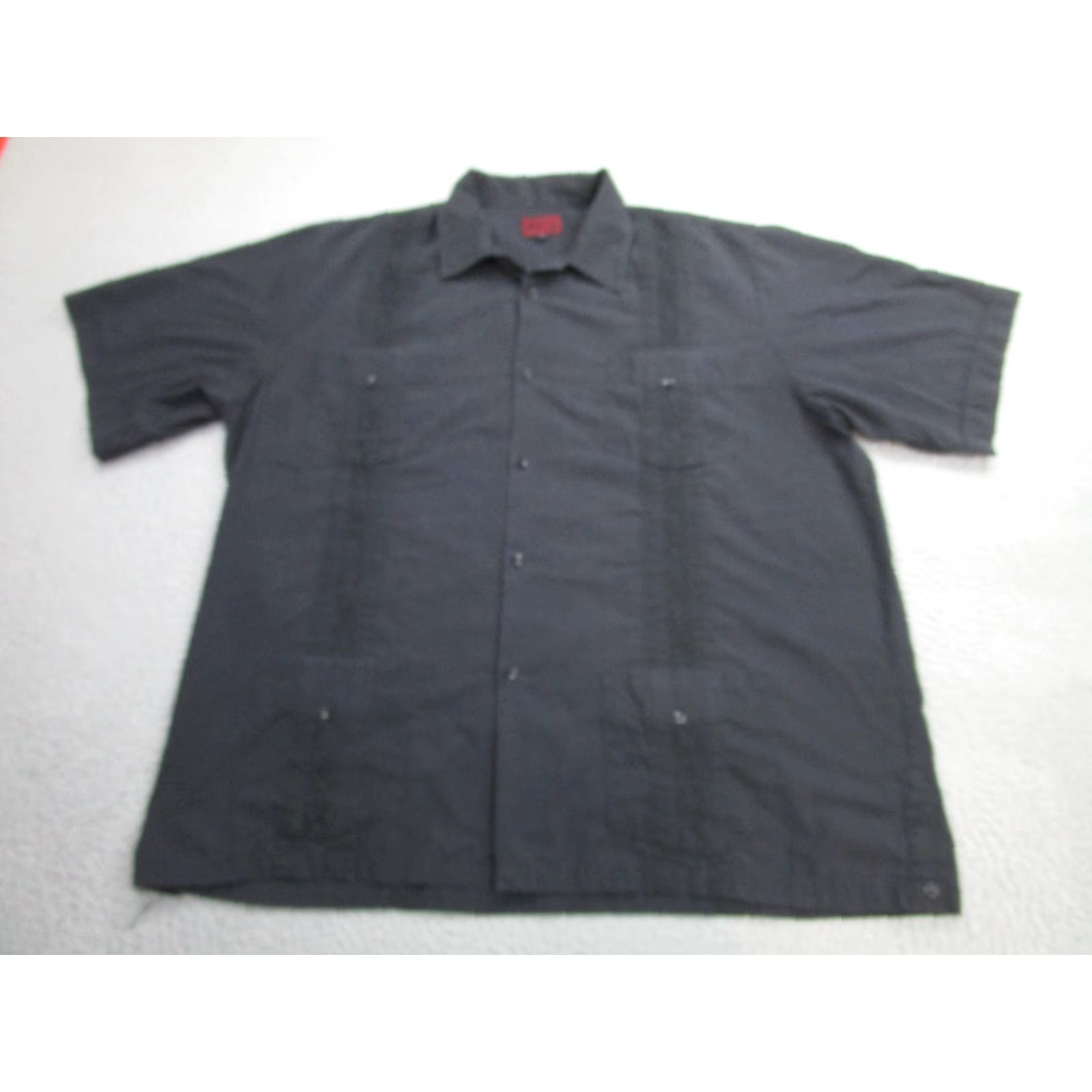 Vintage Maximos Yucatan Shirt Mens 4XL Black Short Sleeve Button-Up Relaxed Fit Pockets Size US XXL / EU 58 / 5 - 2 Thumbnail