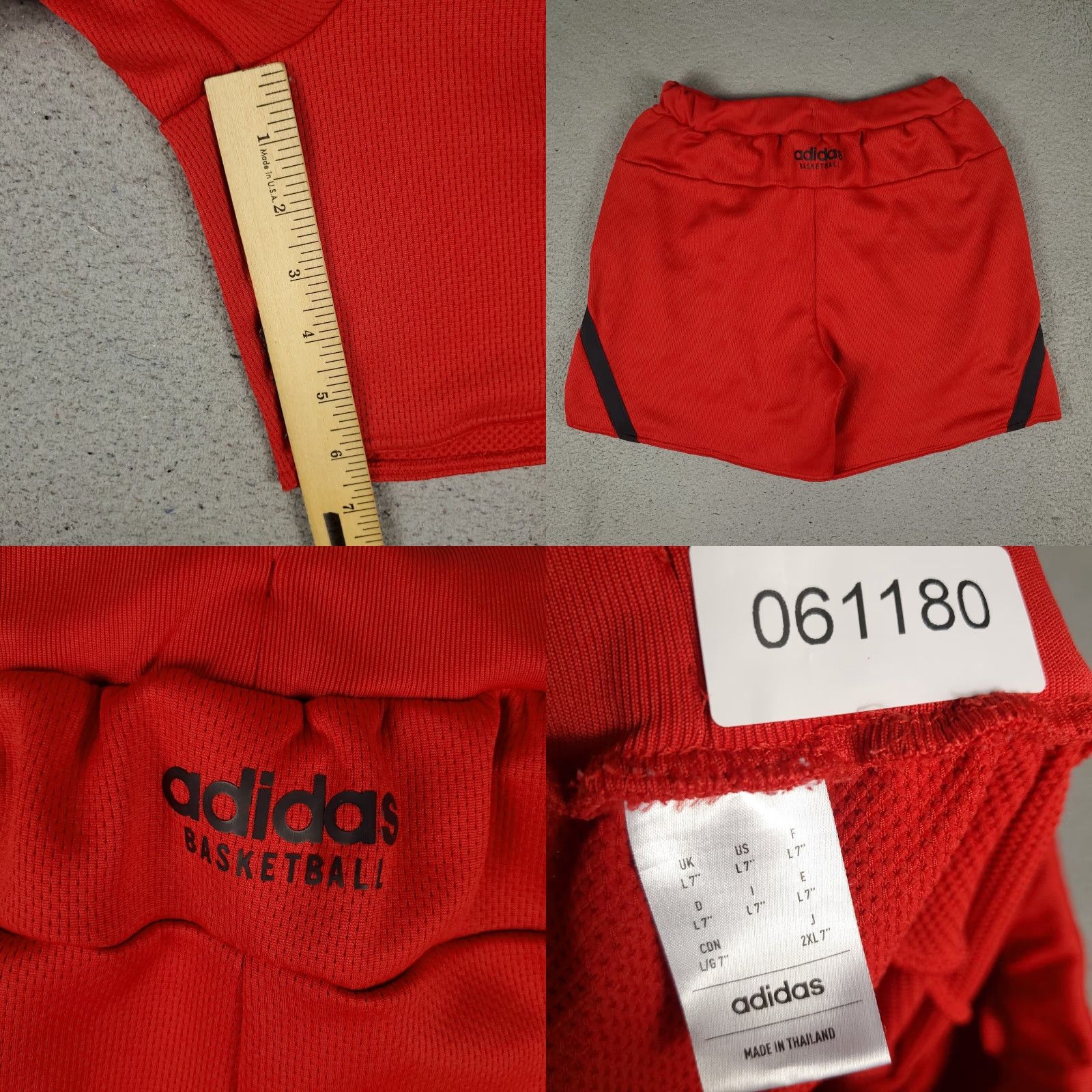 Adidas Adidas Shorts Mens Size Large Red Lace Tie Active Athletic Gym Size US 33 - 8 Thumbnail
