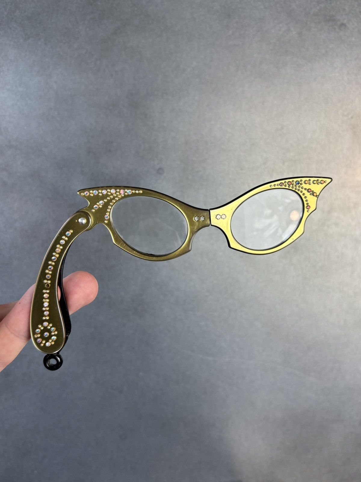 Vintage 1960s Opera Glasses 50s Vintage Lorgnette Folding Eyeglasses Size ONE SIZE - 3 Thumbnail
