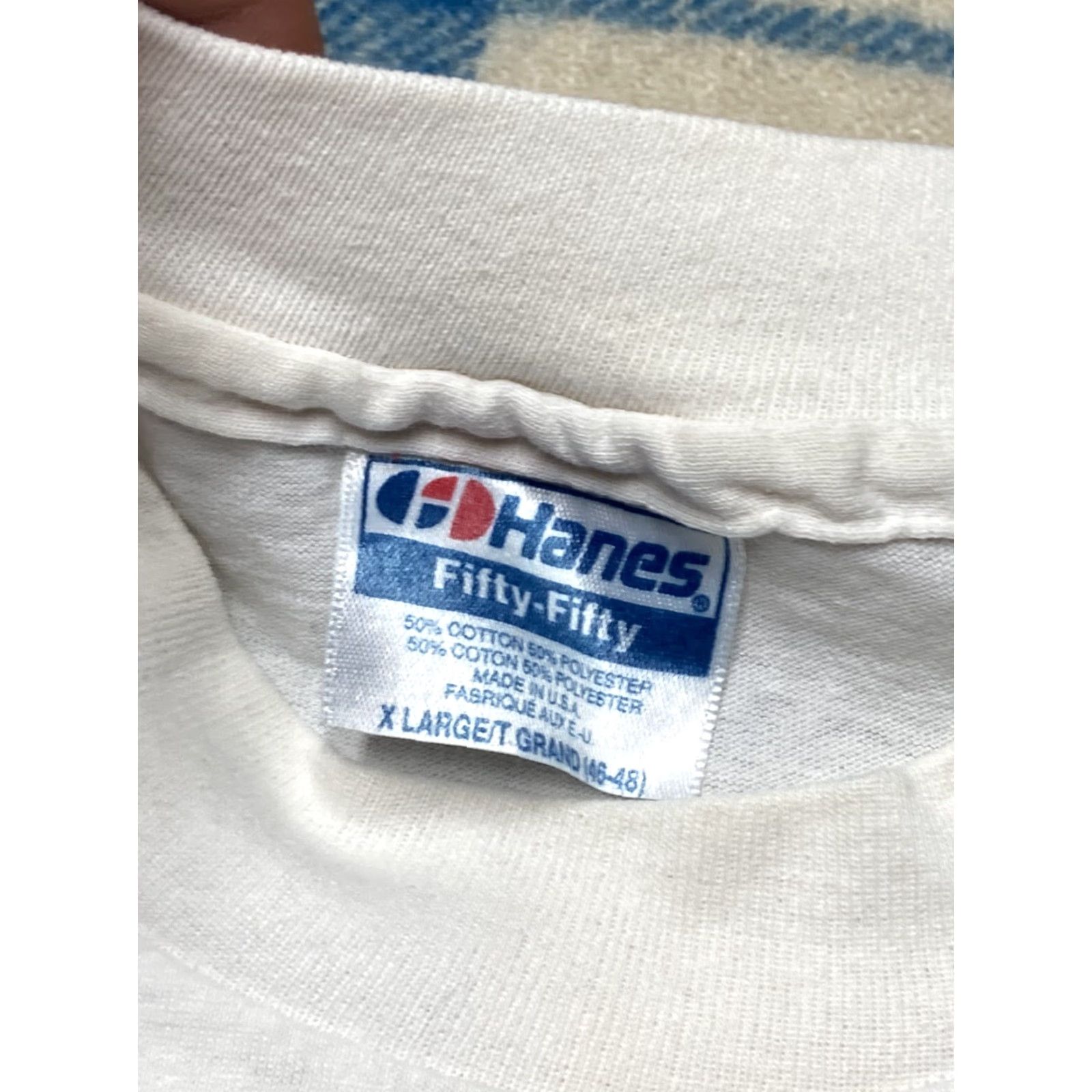 Hanes VINTAGE Hanes fifty fifty fashion show T-Shirt Men XL White Glitz Glamour Magic Hat 50/50 G2 Size US XL / EU 56 / 4 - 5 Thumbnail